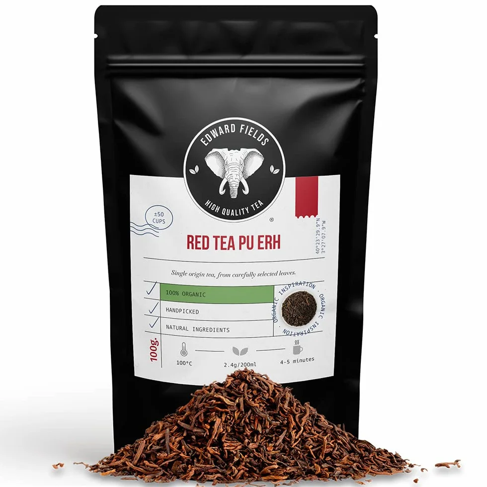 Edward Fields Tea Pu Erh orgánico a granel 100g Yunnan China