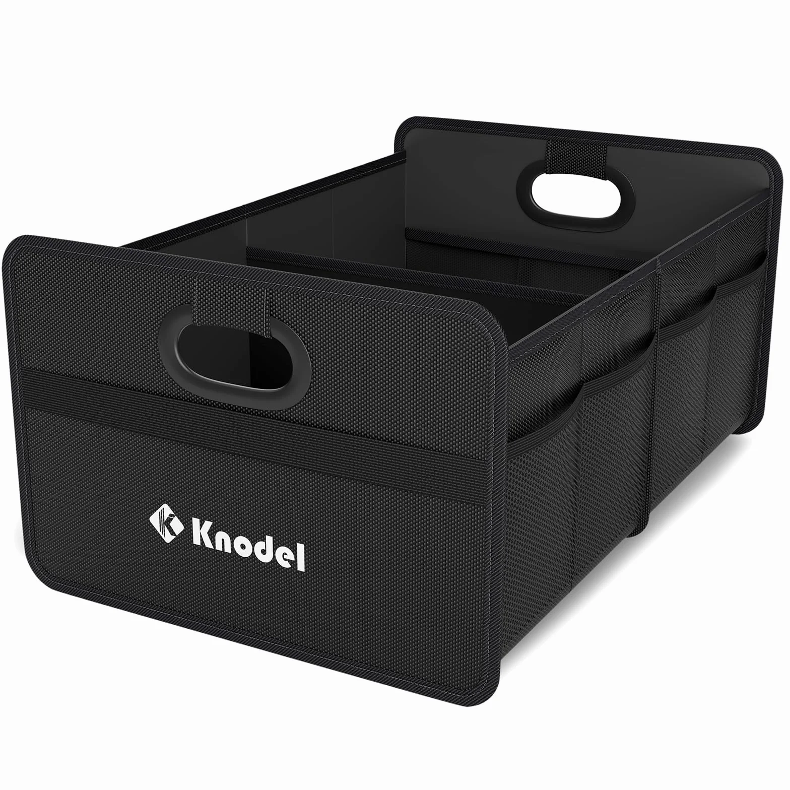 K KNODEL Organizador de maletero, almacenamiento plegable del maletero del automóvil, consolas y organizadores automotrices (Mini, Negro)