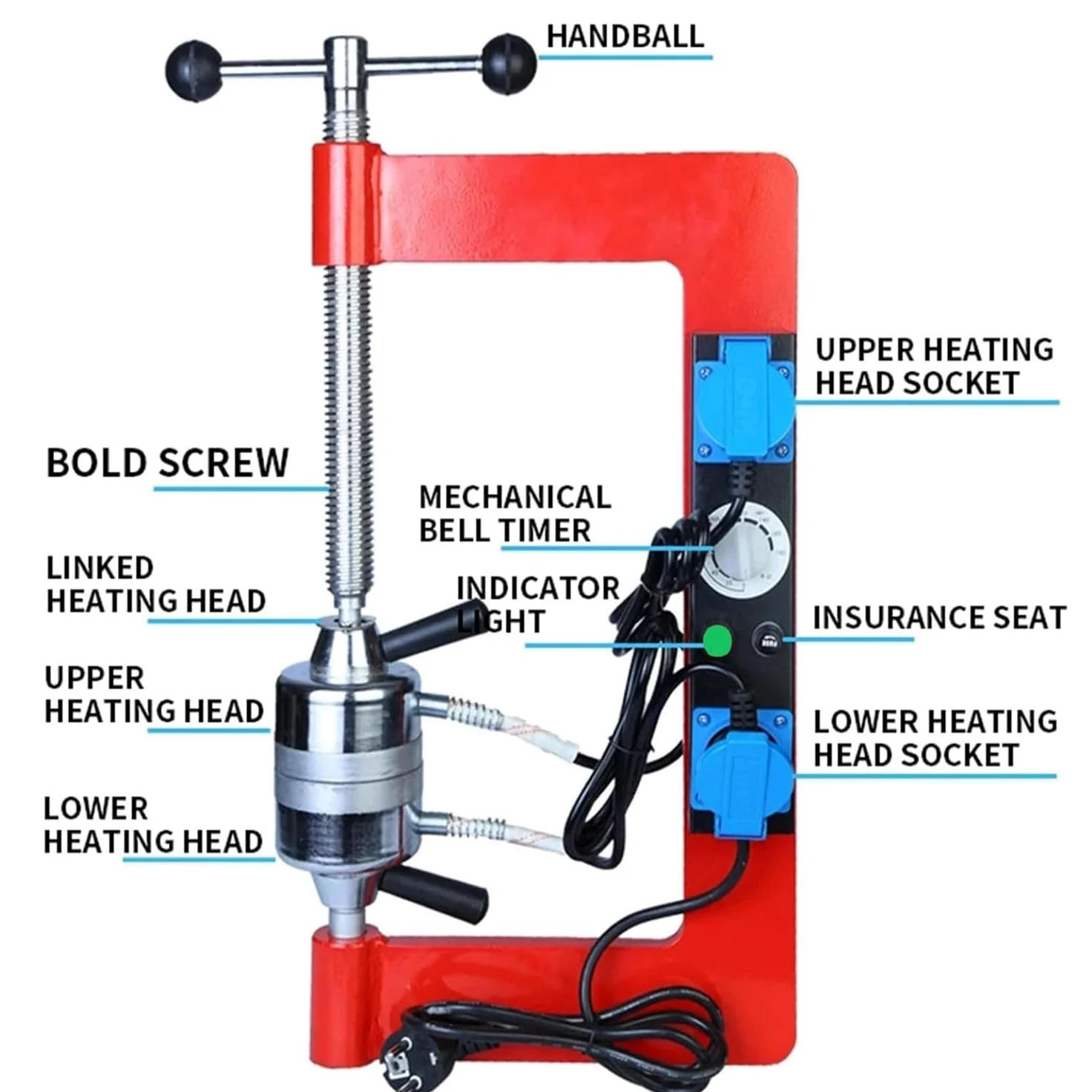 Máquina de reparación de neumáticos, sistema de vulcanización automática al vacío de 500 W con 8 moldes, esparcidor de neumáticos y kit de herramientas de calefacción para reparación de camiones