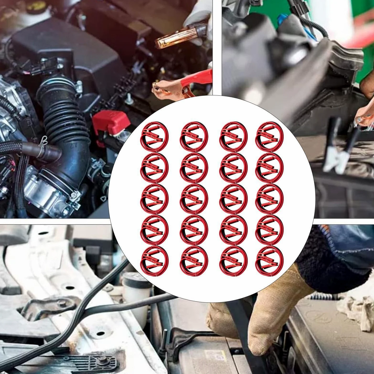 Cables de arranque para batería de coche 20 Piezas De Repuesto Pinzas Y | Cables De Refuerzo De Batería De Automóvil Para Automóvil Coche Sedán SUV Pickup Camión R