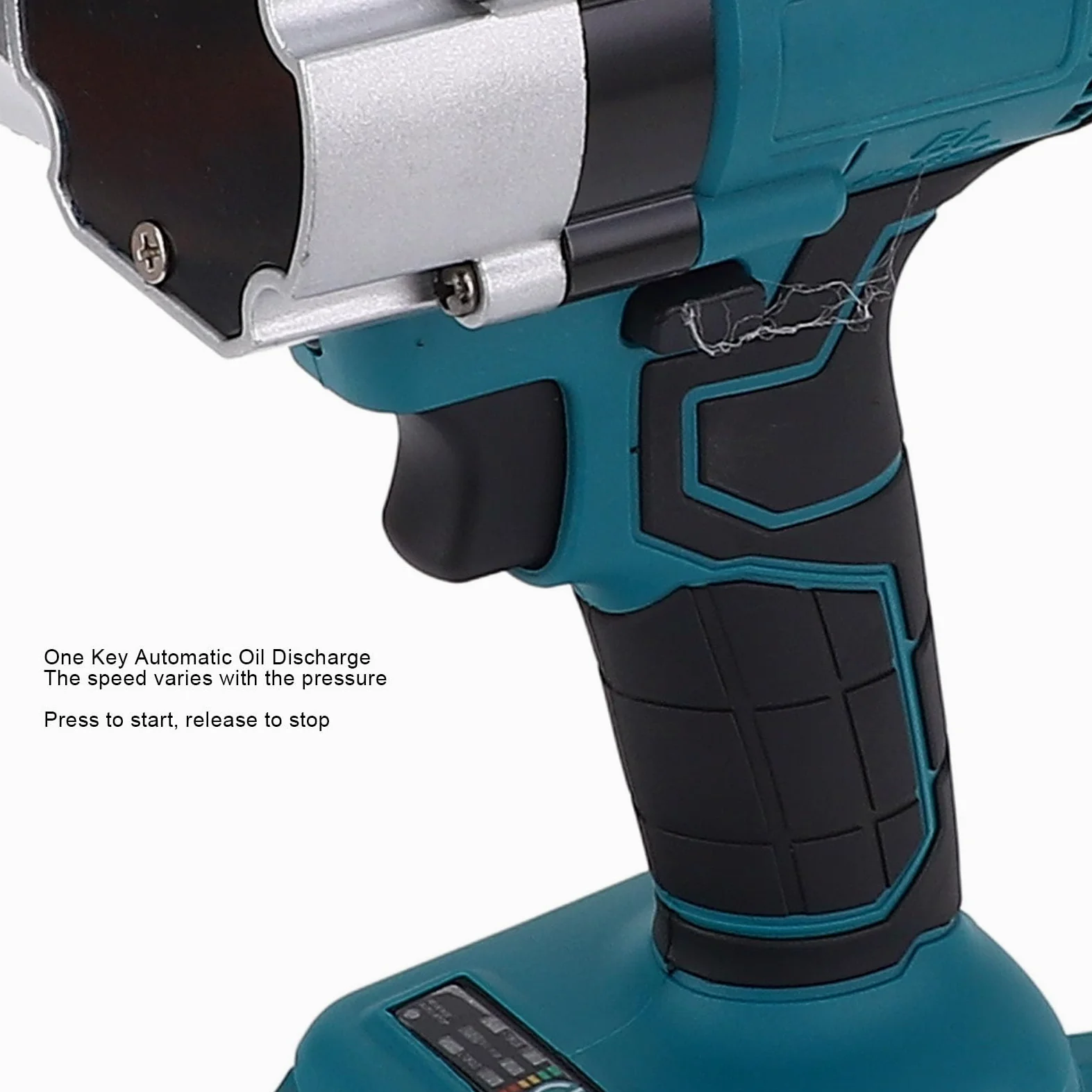 Fafeicy Pistola Engrasadora Inalámbrica de Alta Presión de 12000 PSI con Luz LED y Gatillo de Velocidad Variable para Batería de Litio Serie B de 18 V