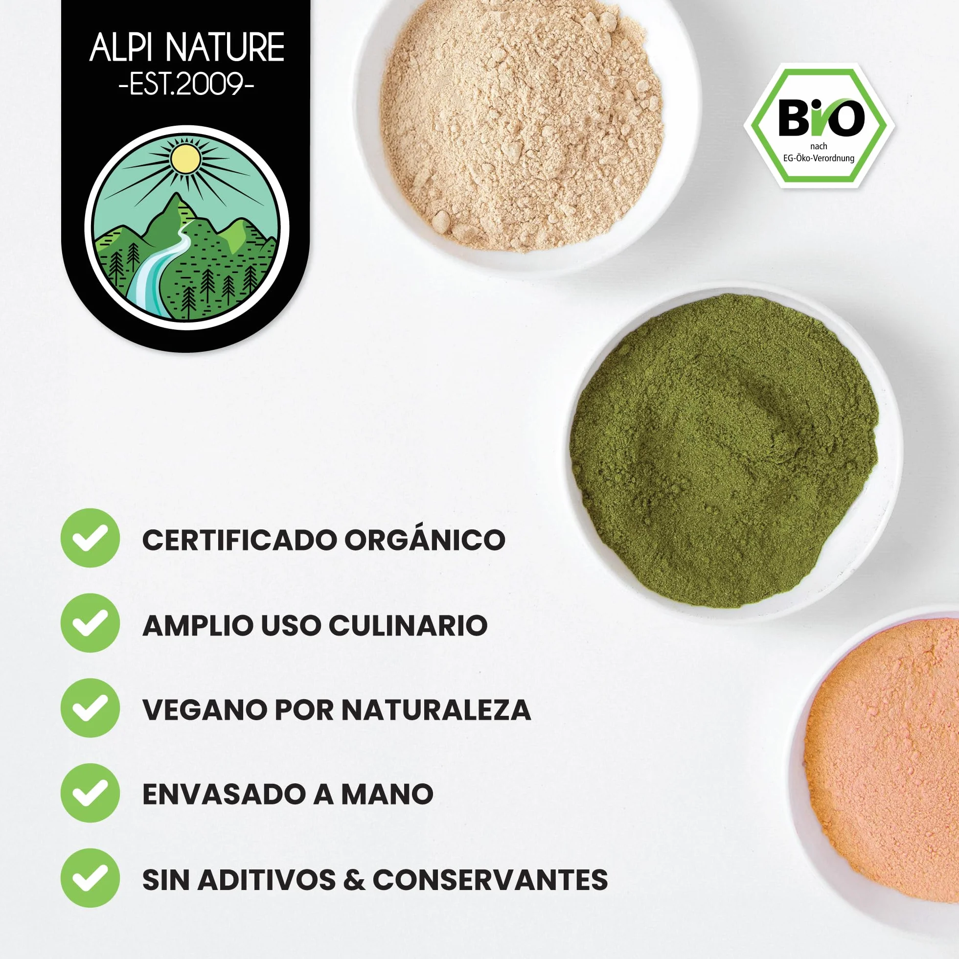 Alpi Nature Azúcar de Dátil Orgánico 1kg, Dátiles Orgánicos Molidos en Polvo, Sustituto del Azúcar