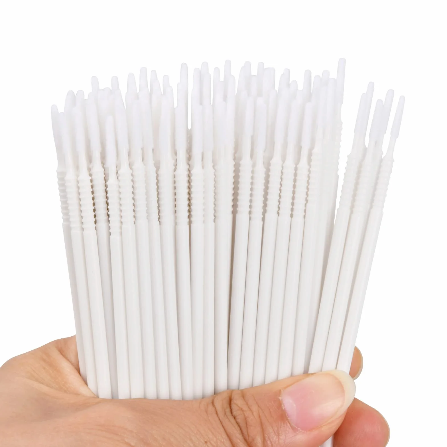 Cepillo de Extensión de Pestañas, Micro Aplicador Mascara, 100 Piezas Herramienta de Injerto (Blanco)