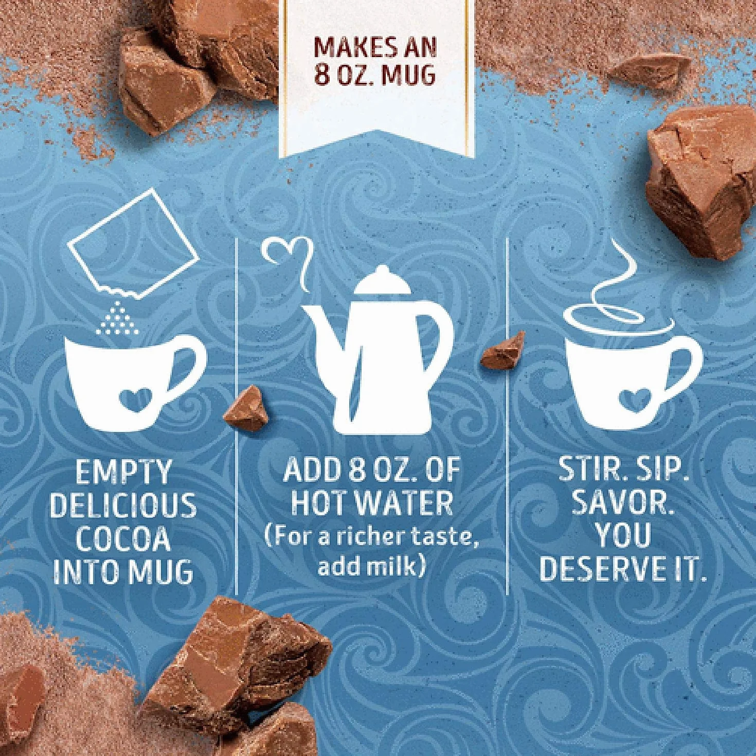 Swiss Miss Milk Chocolate Hot Cocoa Mix 50 Packets 1.38 oz