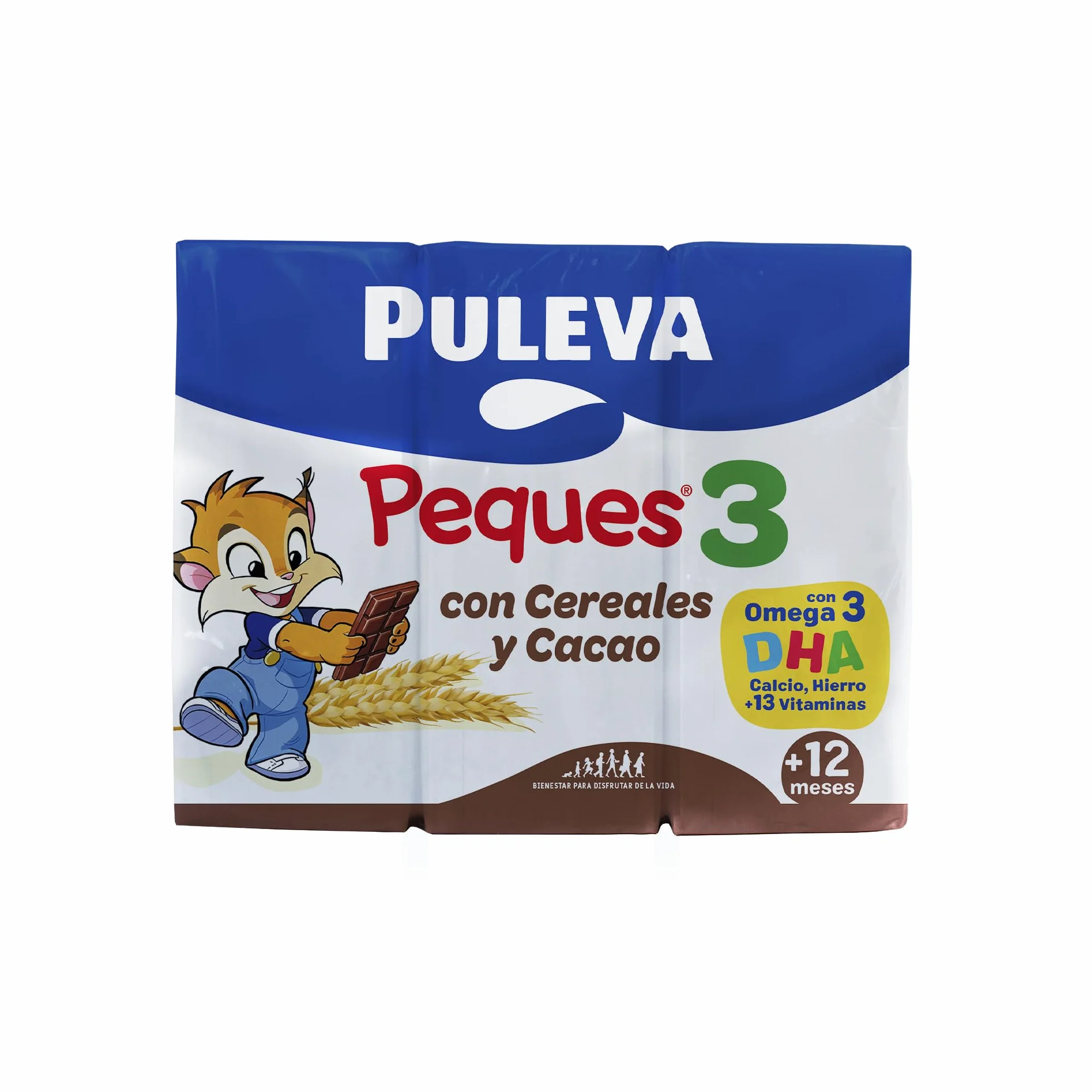 Puleva Peques Leche Infantil de Crecimiento con Cereales Tipo 3 Pack 3 x 200 ml