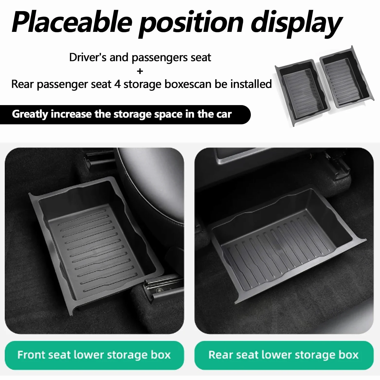 Organizador De Asiento Para Tesla Modelo Y 2 Unidades