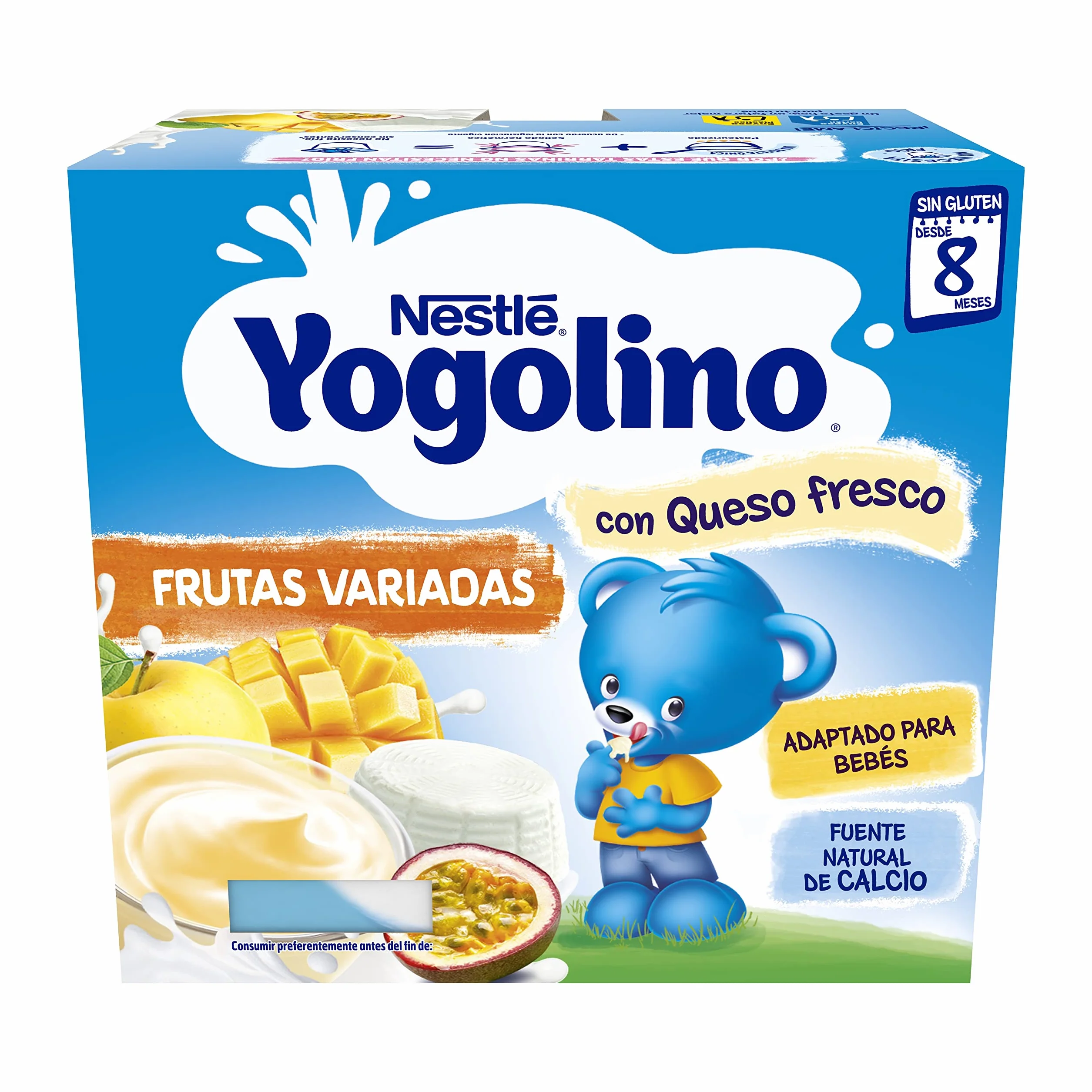 Nestlé Yogolino Petit Postre Lácteo con Frutas Variadas 8 Meses 4 x 100g
