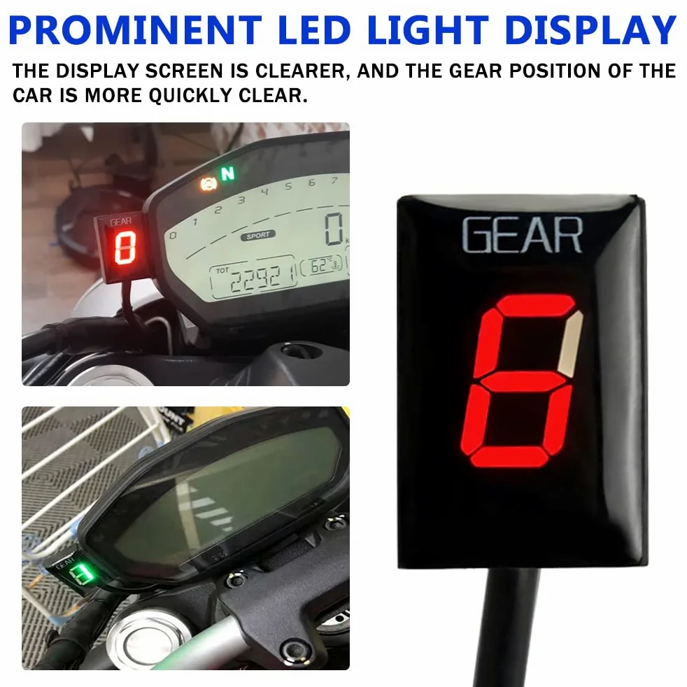 Genérico Indicador de velocidad digital LED a prueba de agua para Ducati Cafe Racer Monster 696 795 796 797 821 1100 1200 S R Scrambler Supersport Superbike Streetfighter Hyper motard