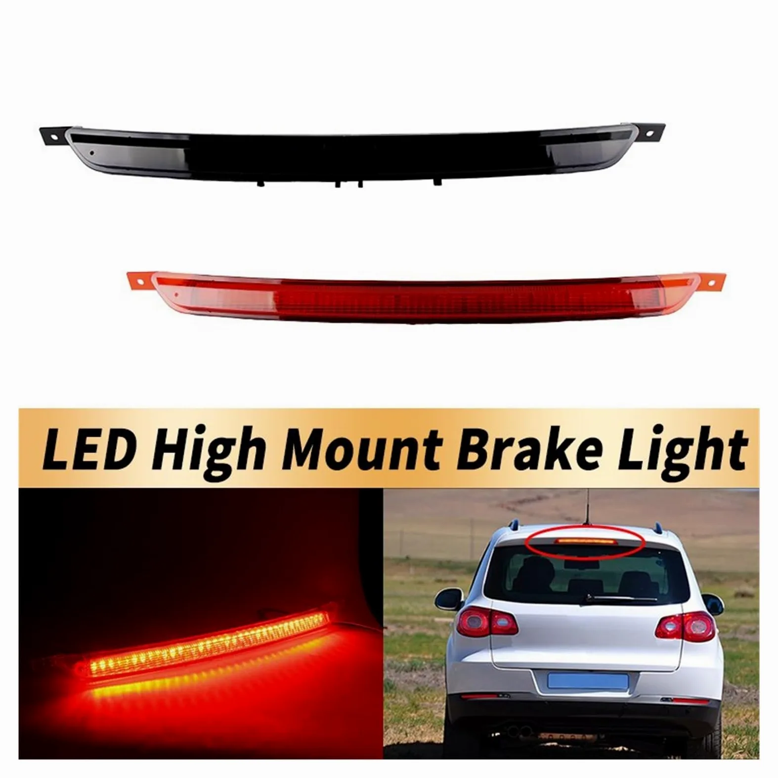 Tercera Luz Freno Tercera Luz De Freno LED De Montaje Alto Para VW Para Golf Luz Freno Trasera | Para Golf 7 limusina 2013 5G para GTI R para e-golf 5GE 2014-up Canbus lámpara parada trasera accesorio coche 5G6945087A