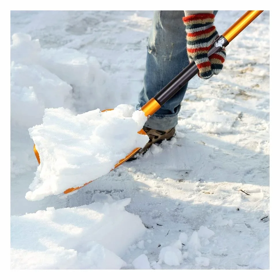 Rascador de hielo para coche Pala Nieve Para Exteriores Aleación Aluminio Pala Plegable Herramientas Supervivencia Pala Hielo Herramienta Para Quitar Nieve En Invierno Retráctil Rascadores de hielo pa