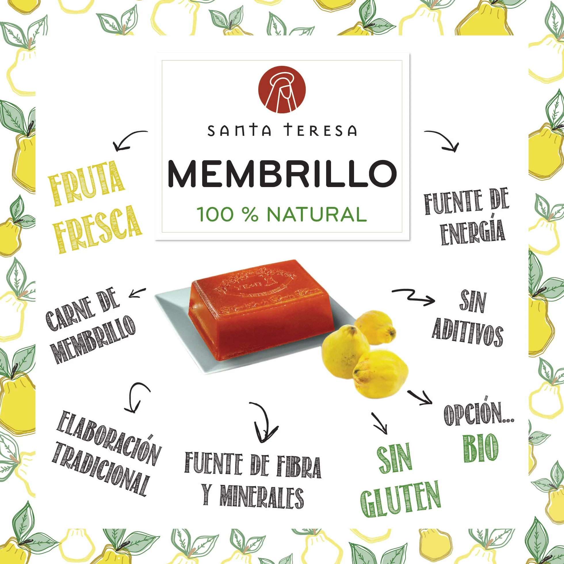 Dulce De Membrillo Con Nueces Artesano 310 Gr Santa Teresa
