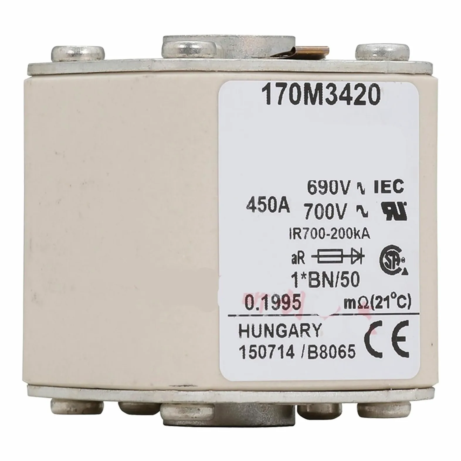 Fusible automotriz 170M3417-3418-3419 315A 350A 400A 690V(170M3420)