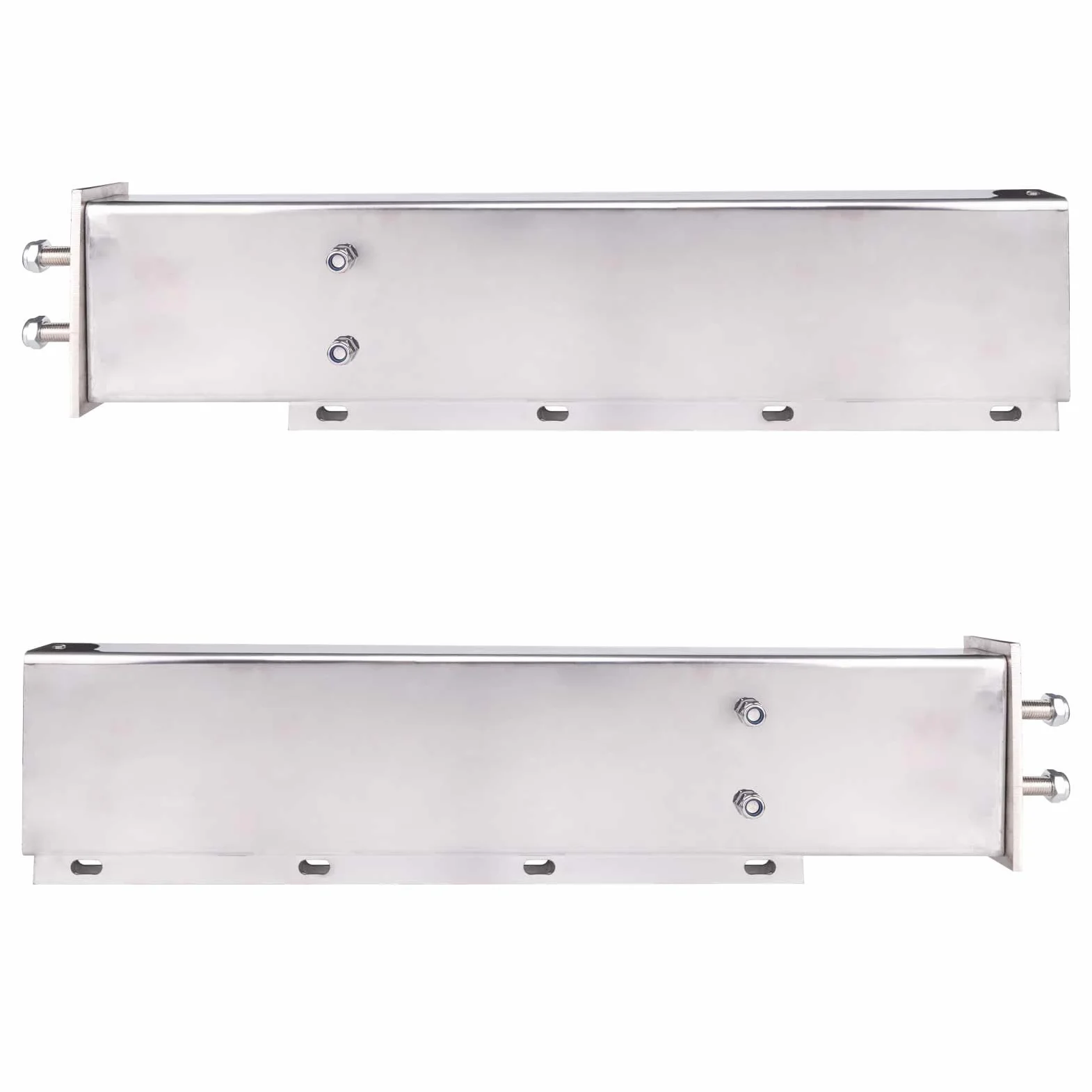 Colgador de solapa de barro con resorte superior plano con espacio de pernos de 2 1/2 pulgadas y agujeros redondos de 4 pulgadas