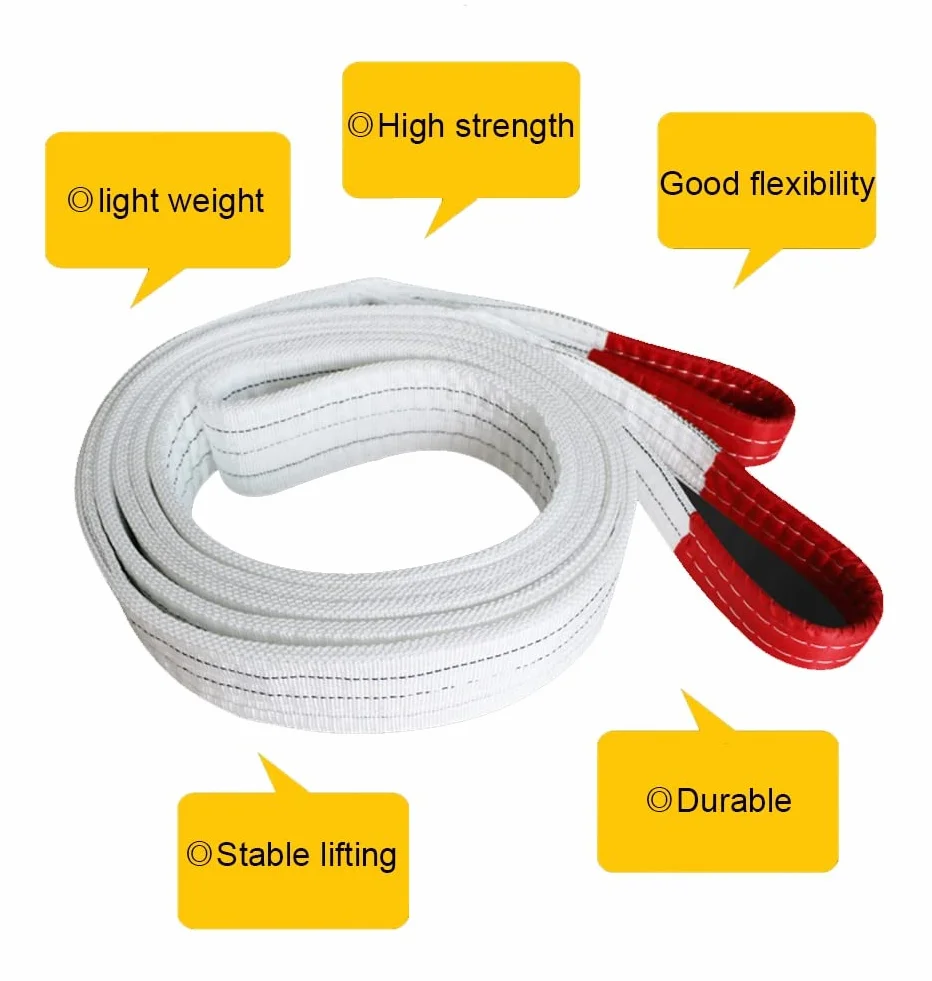 Eslinga de elevación Ajustable de cincha, eslingas de elevación de cincha de poliéster, Capacidad de 1T, 2T, 3T y 5T, Longitud de 1 a 10 m (5 m).
