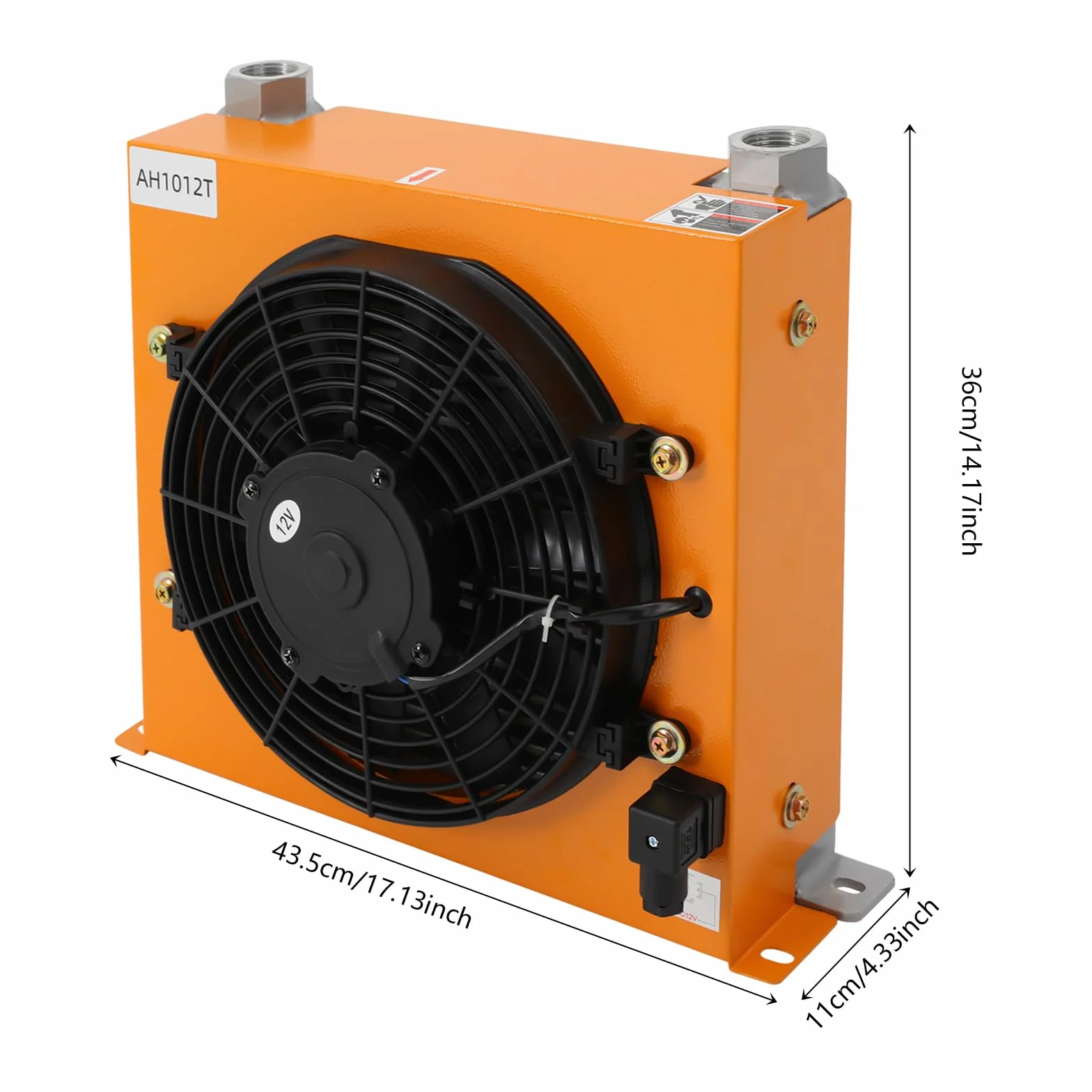 Enfriador de aire hidráulico de 120 W, rendimiento de refrigeración 6000 kcal/h, caudal de líquido 100L/min, enfriador de aceite refrigerado por aire para maquinaria agrícola, excavadoras