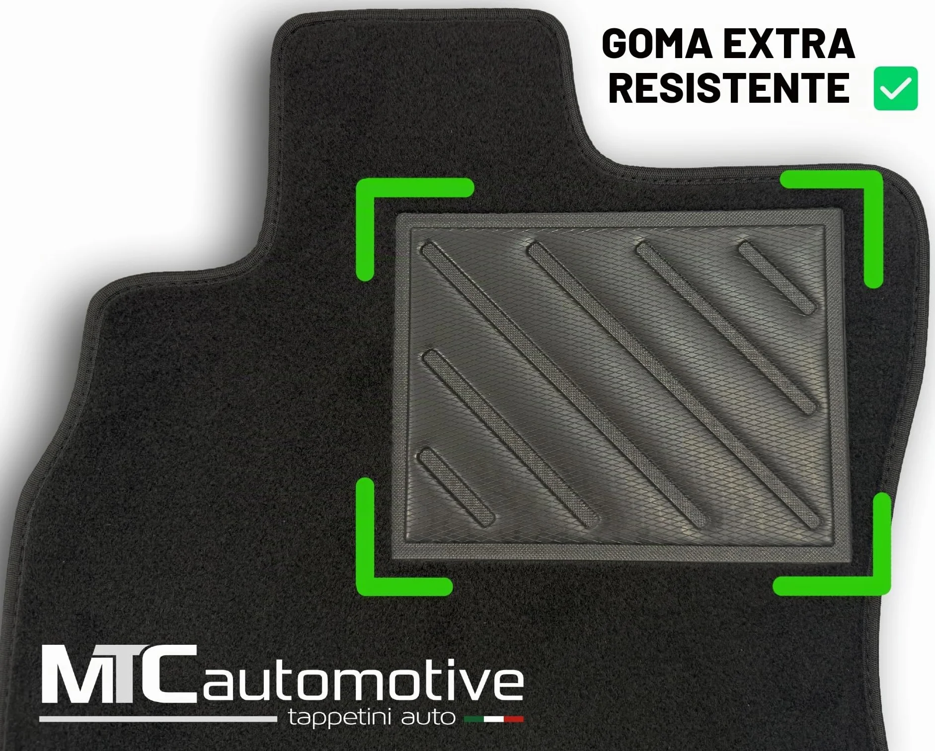 Alfombrillas para Peugeot 307 2001-2007 - Alfombrillas a Medida - Antideslizantes - Talonera en PVC (cloruro de polivinilo) - Clips de fijación