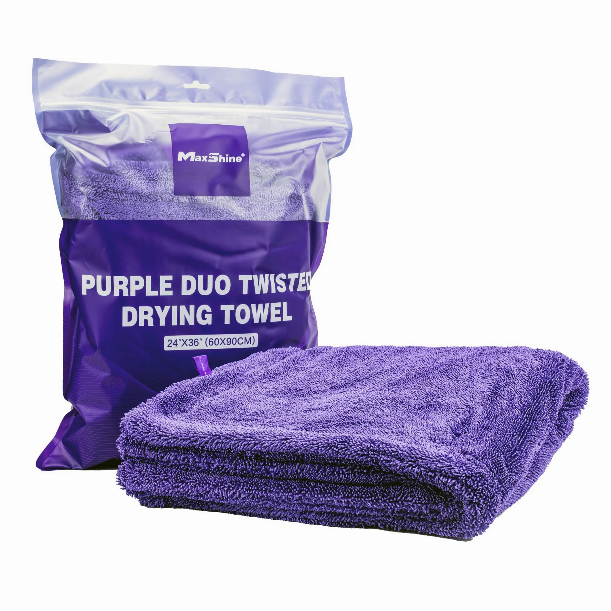 Maxshine ShineMaster - Toalla de Secado para Coche (Microfibra, 60 x 90 cm, Grosor 1200 g/m²), Color Morado