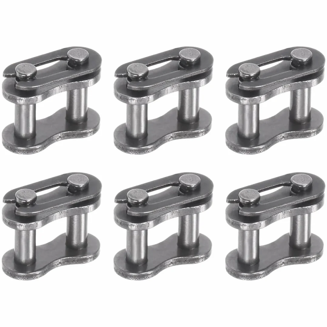 6pcs Master Links de Plata para Motocicleta ATV Quad 4 Wheeler Pocket Bike 50cc 70cc 90cc 110cc 125cc, 4uds Eslabones Principales de Cadena Aleación de Acero Robustos Eslabón Principal 428