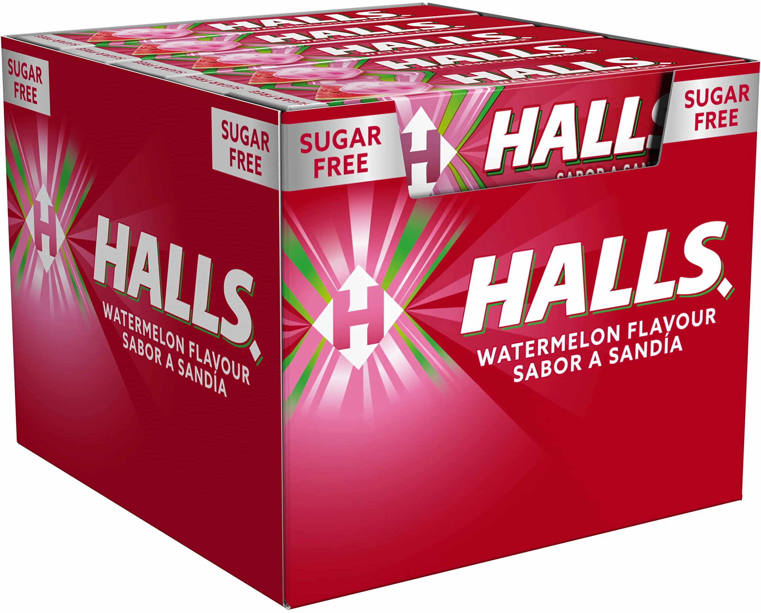 Halls Sandía Caramelo duro Caja 20 Sticks 32 g