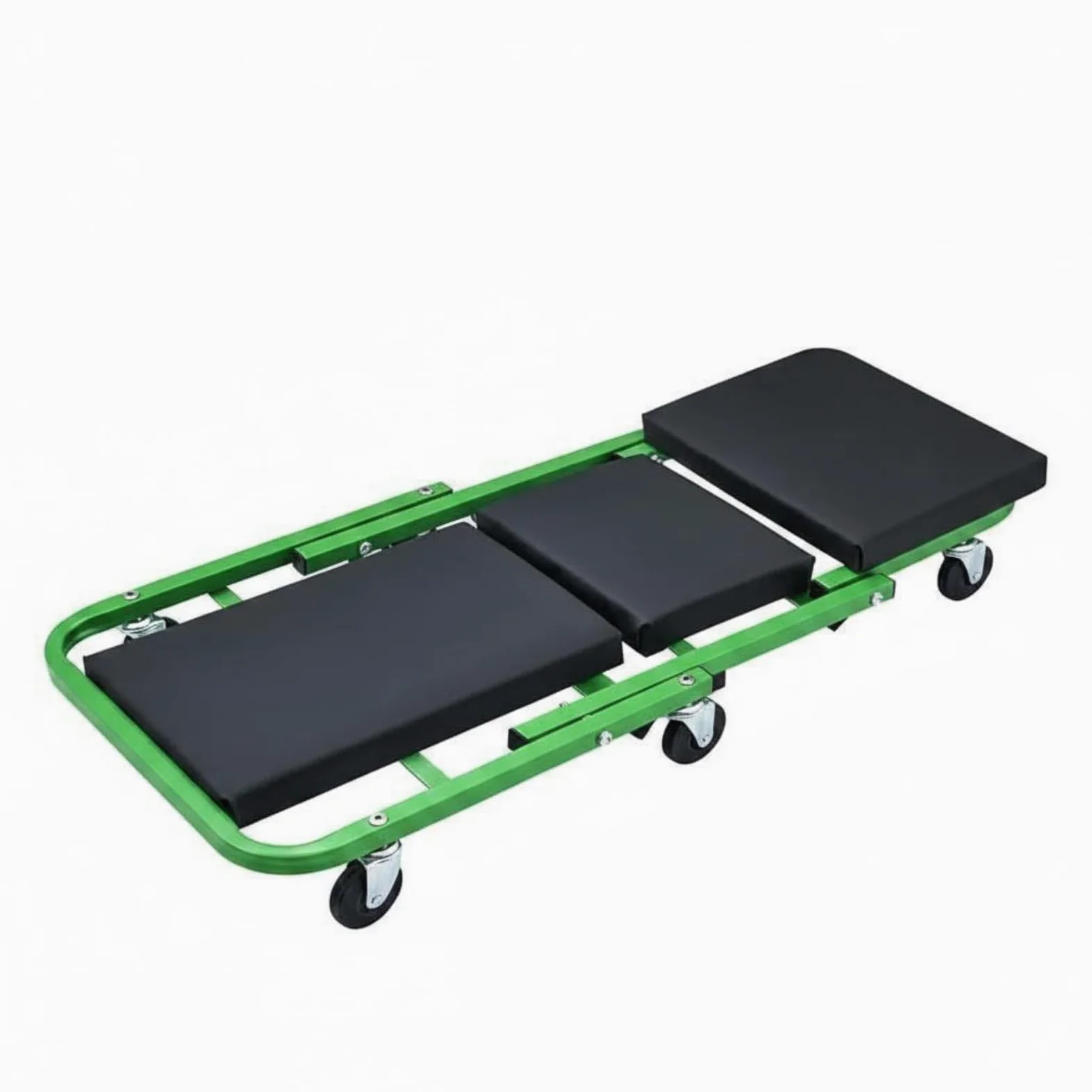 Camilla Mecánica con Ruedas Movilidad Fácil Carro de Reparación Plegable Resistente Asiento Mecánico con Ruedas para Mecánicos, Garaje, Verde, 36 Pulgadas