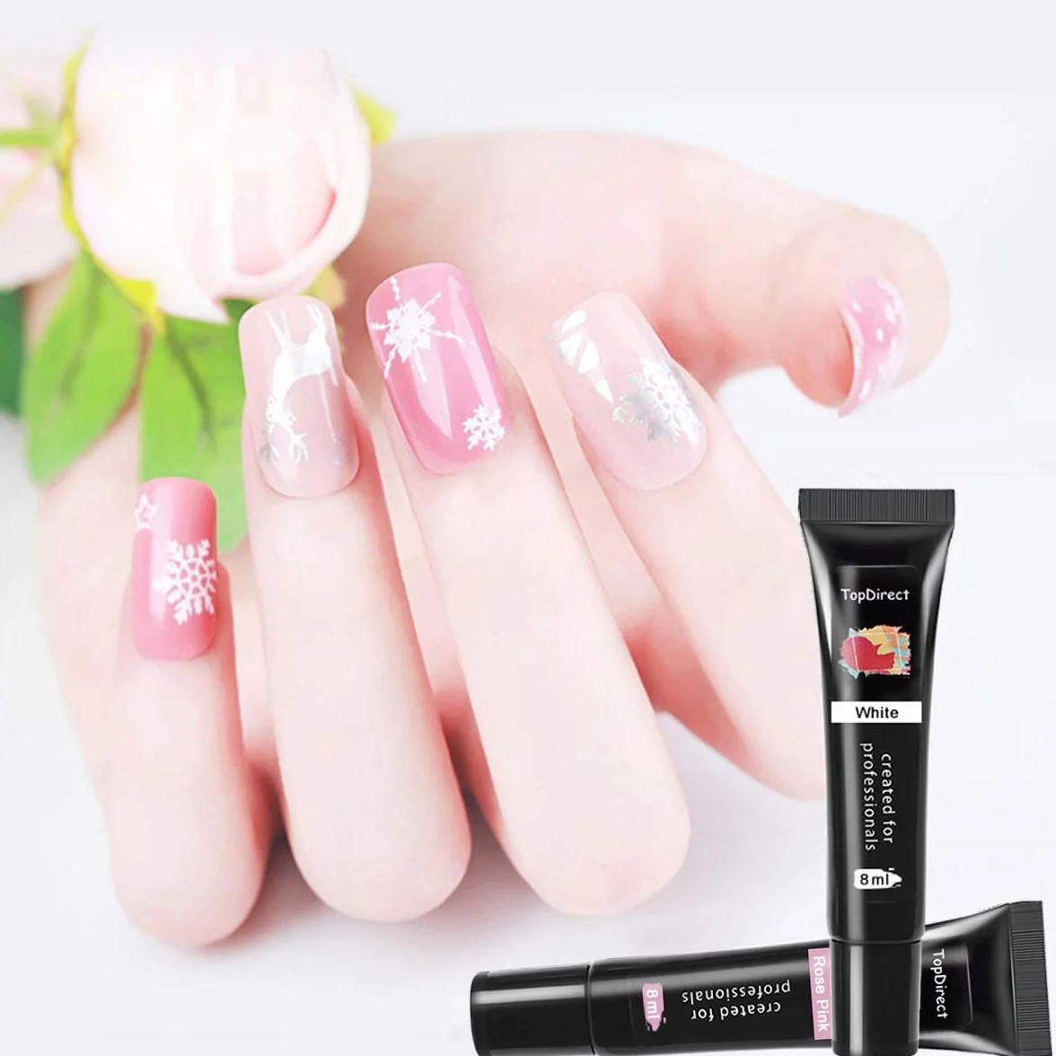TopDirect 8ml Nail Stamping Gel Polish 8 Colores 4 Placas Estampacion Uñas Manicura Set