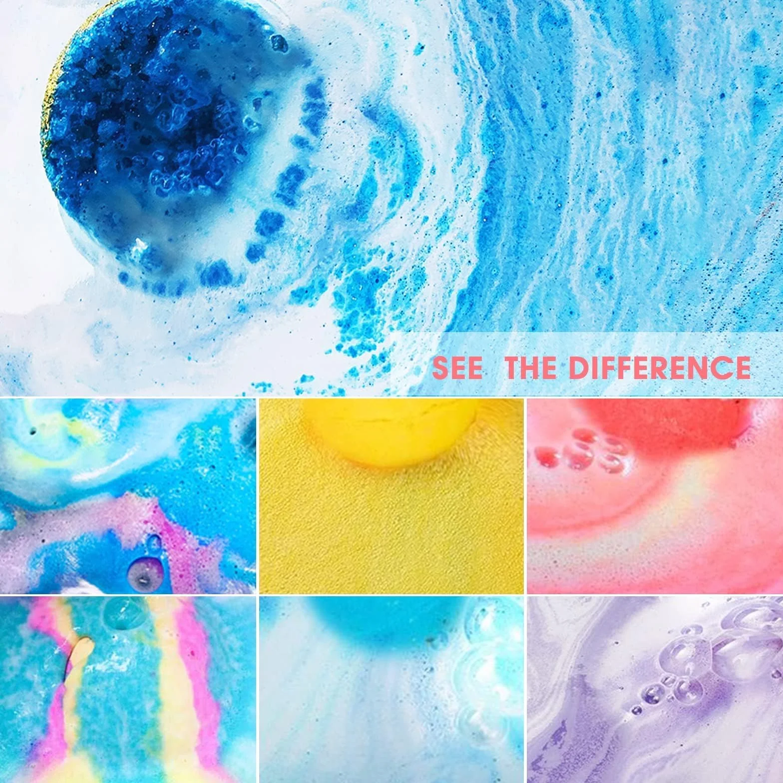 Bombas de baño de burbujas orgánicas y naturales, juego de regalo artesanal