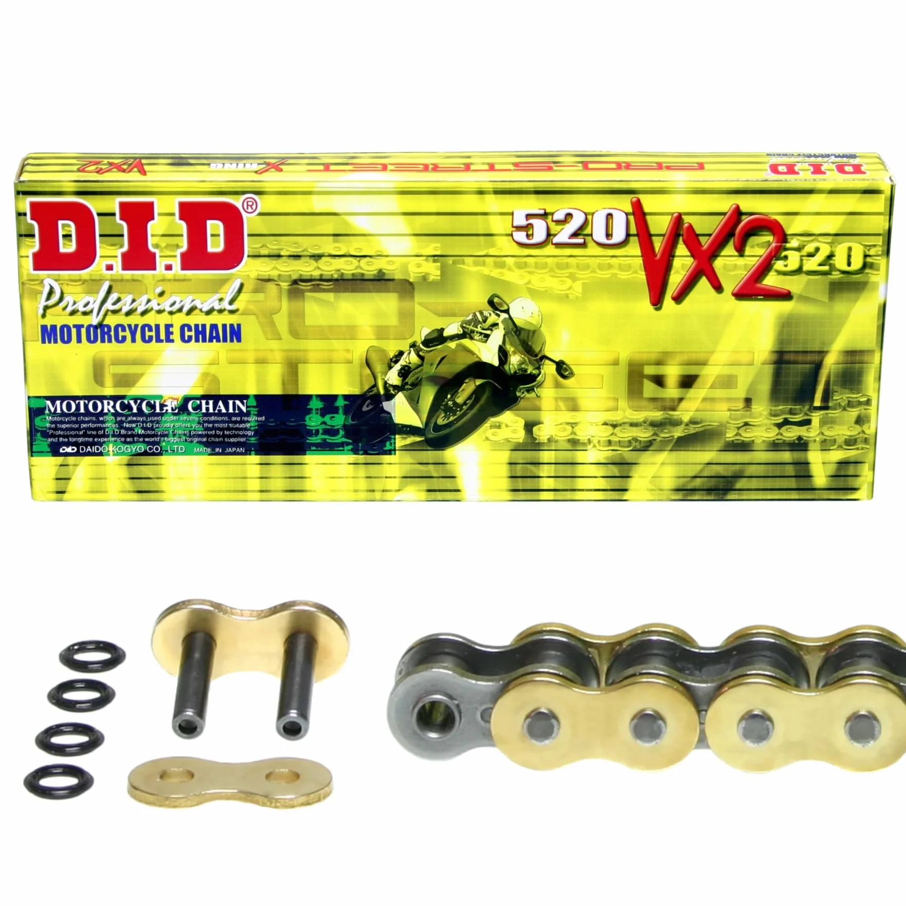 D.I.D BM.001.01-934.02.6 - Kit de cadena VX2 con retenes X-Ring para BMW F 650 GS/Dakar R13 y E650G (modelos 2000-2008)
