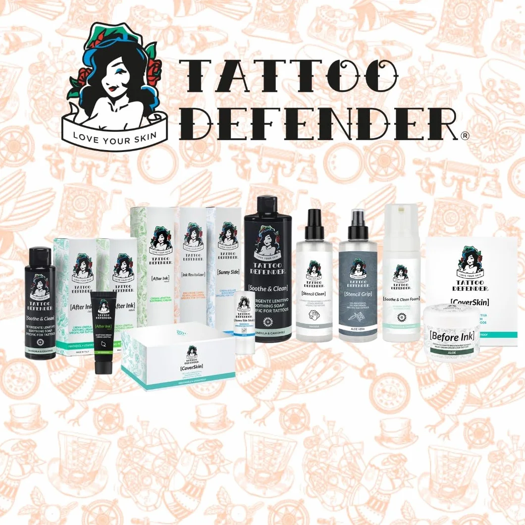 Tattoo Defender Ink Revitalizer 100 ml Crema Mantenimiento Tatuajes Refresca Colores Negro