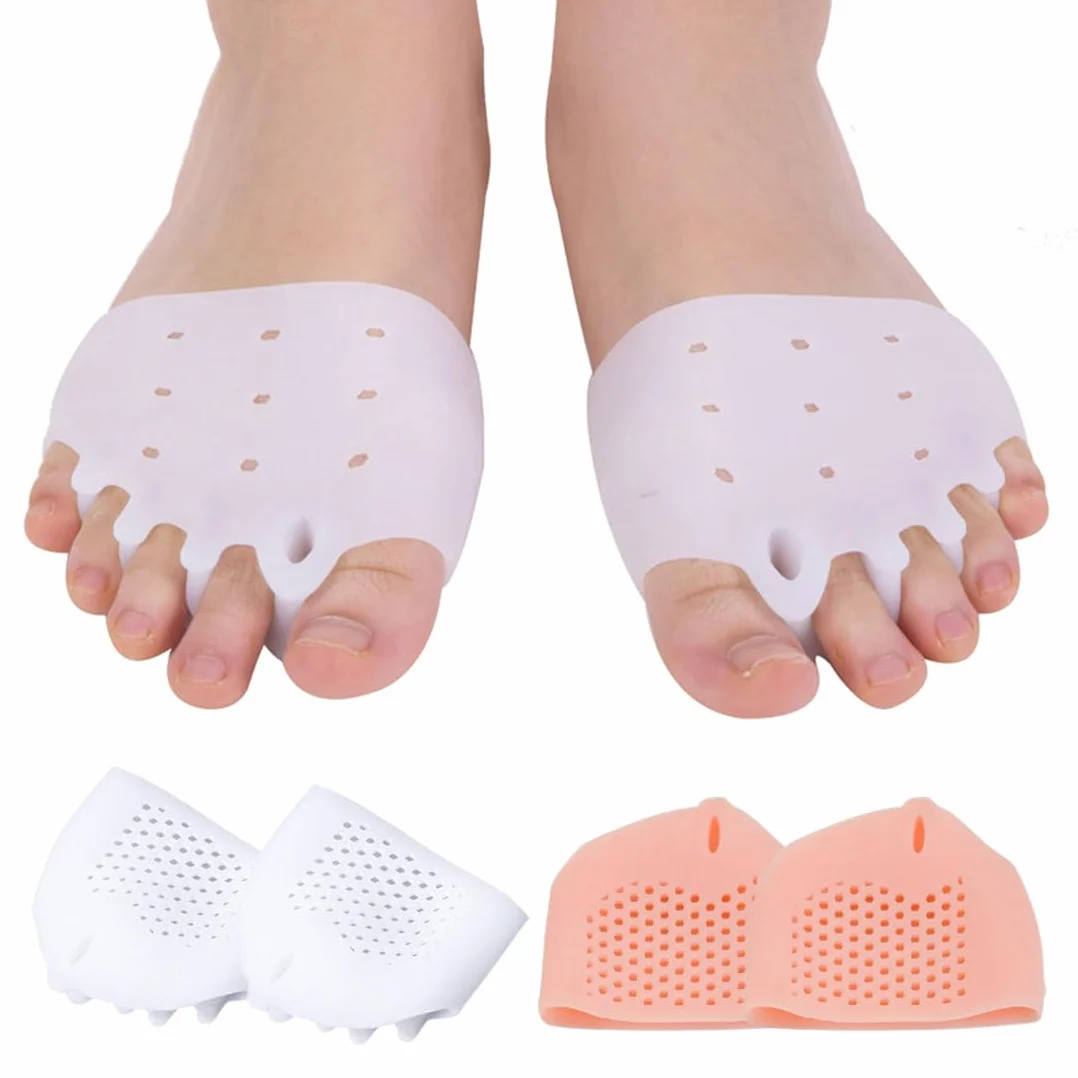 Almohadillas de Silicona para Metatarsal, Separador Dedos Pie de Gel, 2 Pares