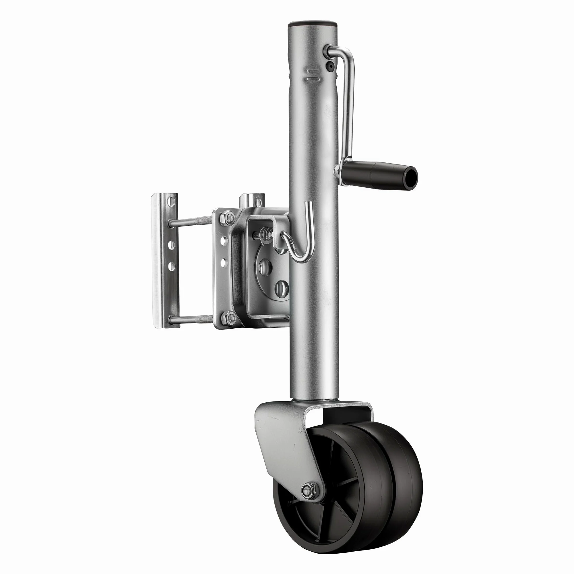 Wiltec Rueda de apoyo con dos neumáticos capacidad máx. 680 kg rueda jockey doble de alta resistencia ruedas de nylon rueda de apoyo para caravanas y remolques