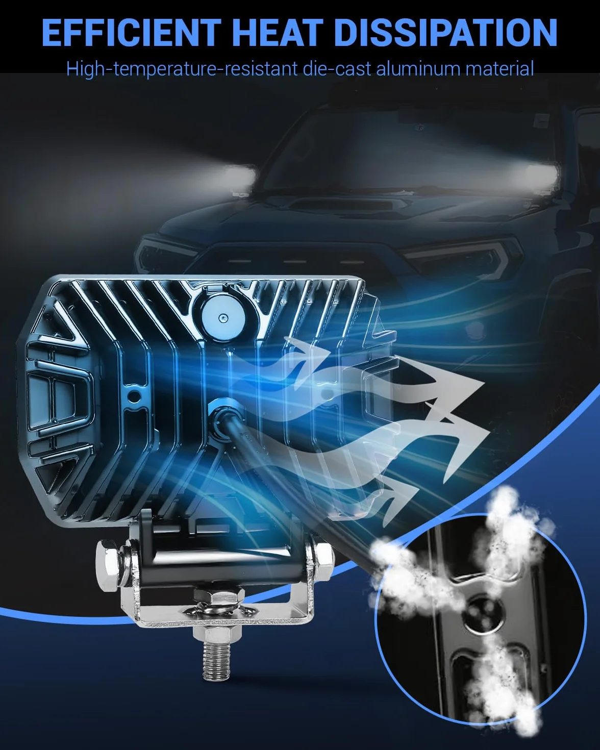 SUPAREE Faros LED Tractor Foco LED Amarillo 12V Foco de Trabajo 12V Tractor Luces 6000K Blancas y 3000K Amarillas 8-90V IP67 Impermeable per Off-Road Camión SUV UTV ATV 4pcs