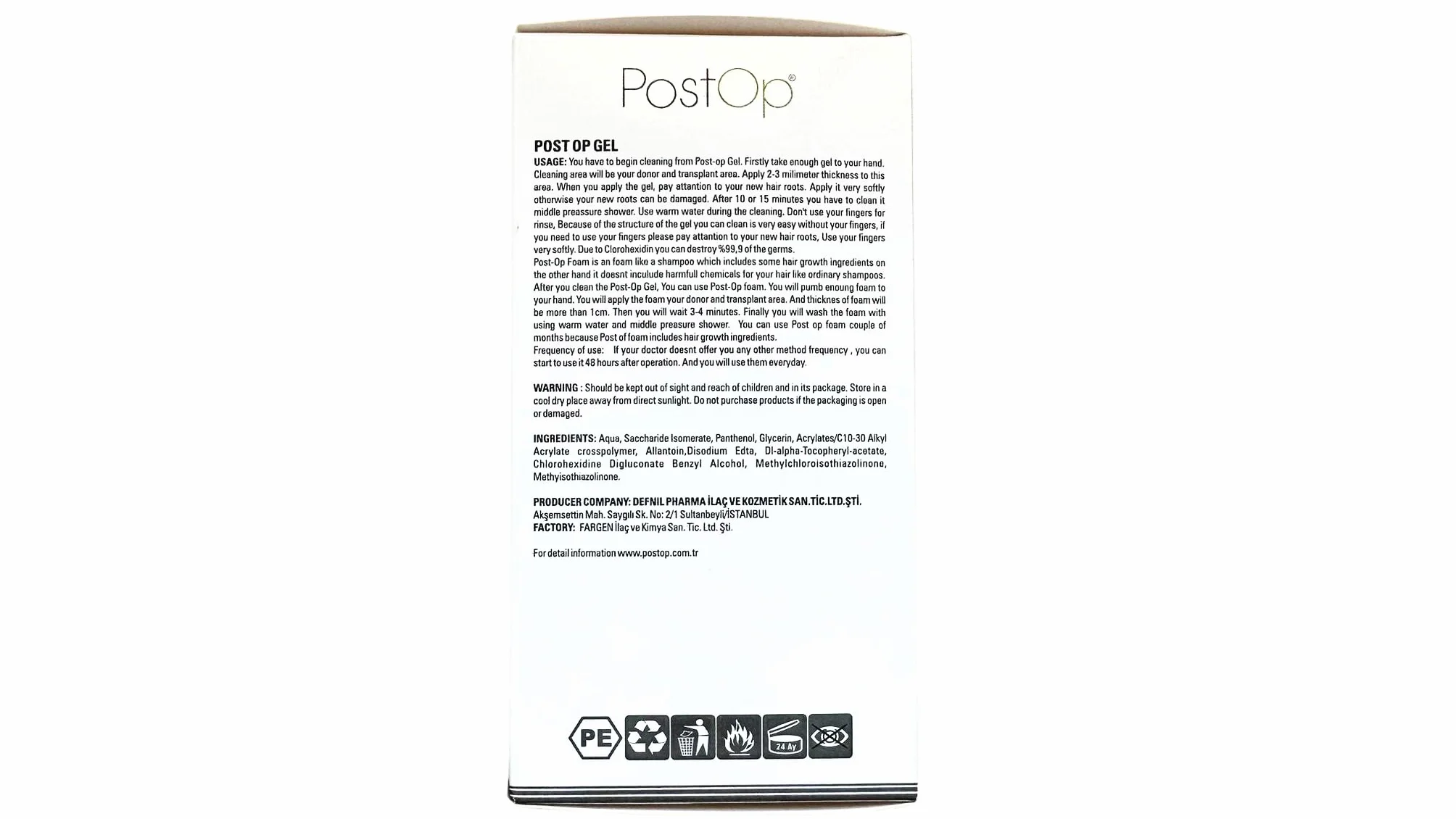 PostOp Kit post trasplante capilar champú espuma gel hidratante para FUE FUT