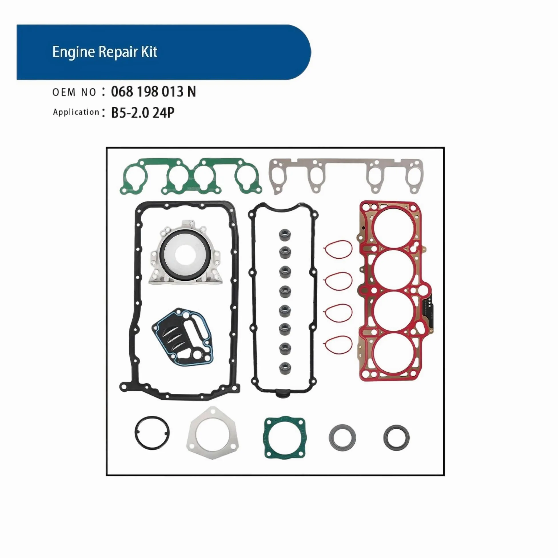 Junta estanqueidad tapa válvulas EA113 Pieza De Motor Culata Juego Completo Juntas GAS 2.0L Para VW Para Bora Para Jetta Para Passat Para Golf Para Polo Para SEAT