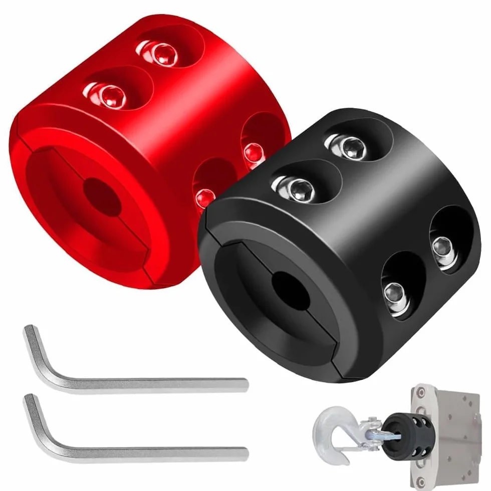 Tope de Cabrestante, 2PCS Gancho de Cable de Cabrestante, Tope de Goma, Tope de Gancho de Cable, Protector de Cable con llave Inglesa, Accesorios para ATV UTV