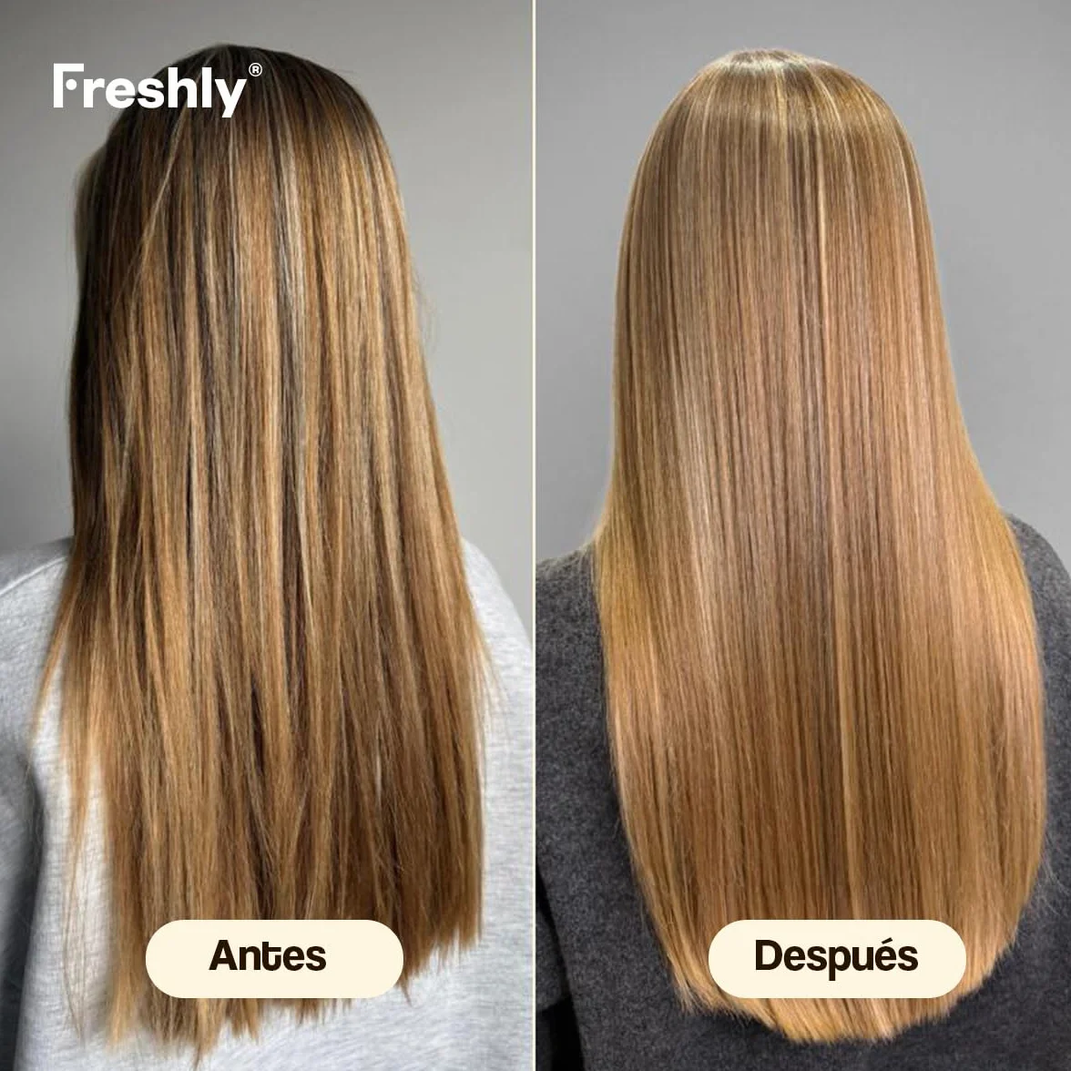 Freshly Keratin Strength & Repair Pack Rutina Capilar Natural para Pelo Dañado Mascarilla Reparadora + Spray Desenredante Keratina Vegana Biomimética 99% Natural