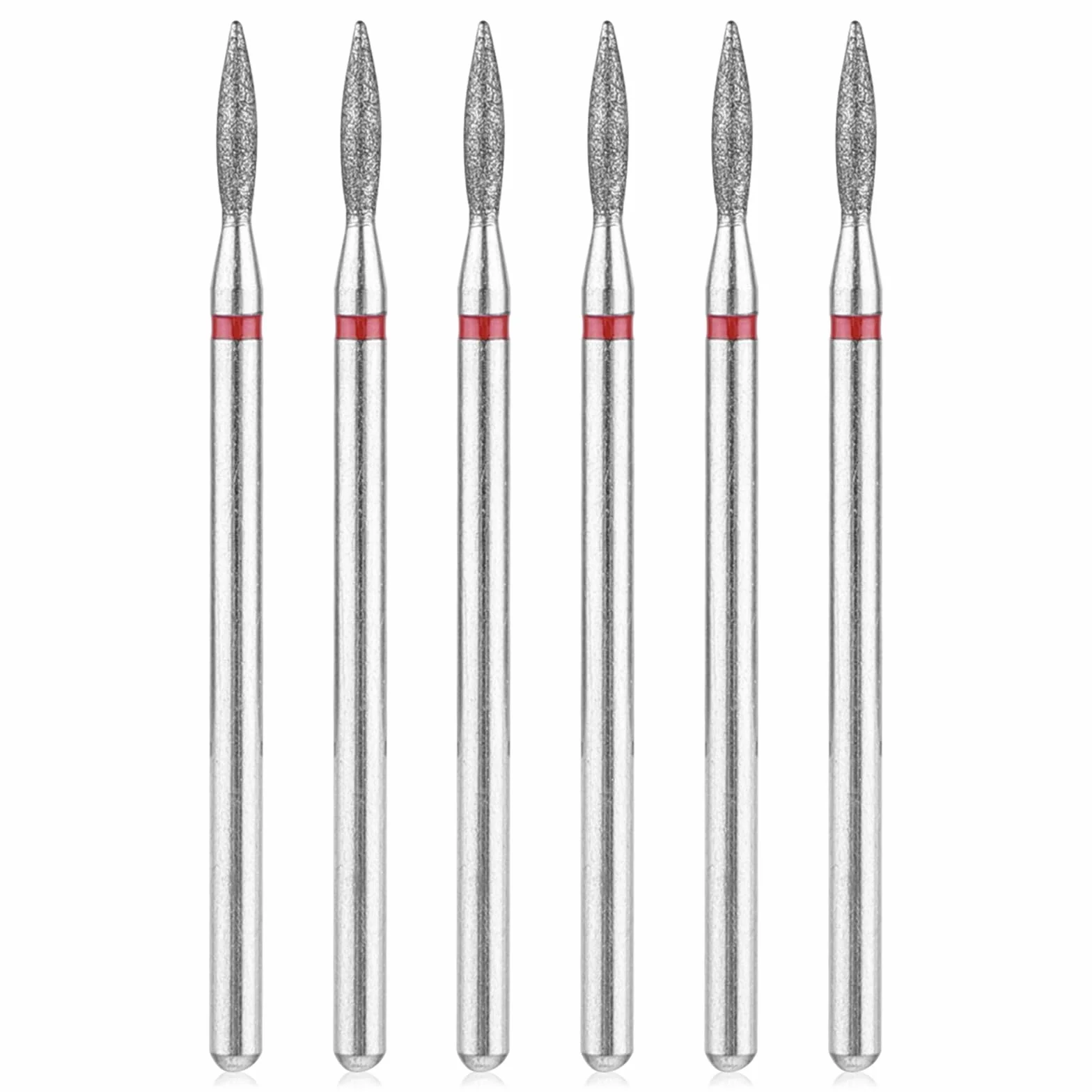 Juego de 6 Brocas para Cutículas Acero Inoxidable con Estuche para Manicura Pedicura Taladro de Diamante Profesional