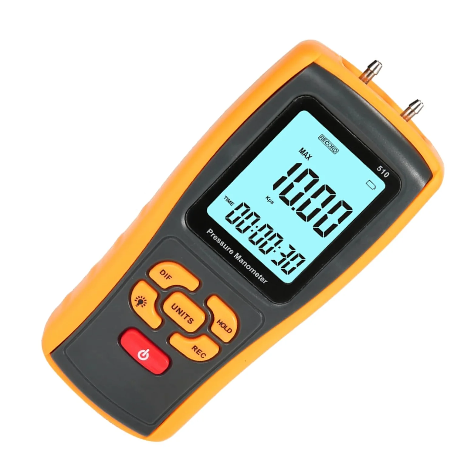 Medidores de presión digitales de precisión, multifunción, con pantalla LCD, para uso en laboratorio y HVAC, manómetro digital de mano