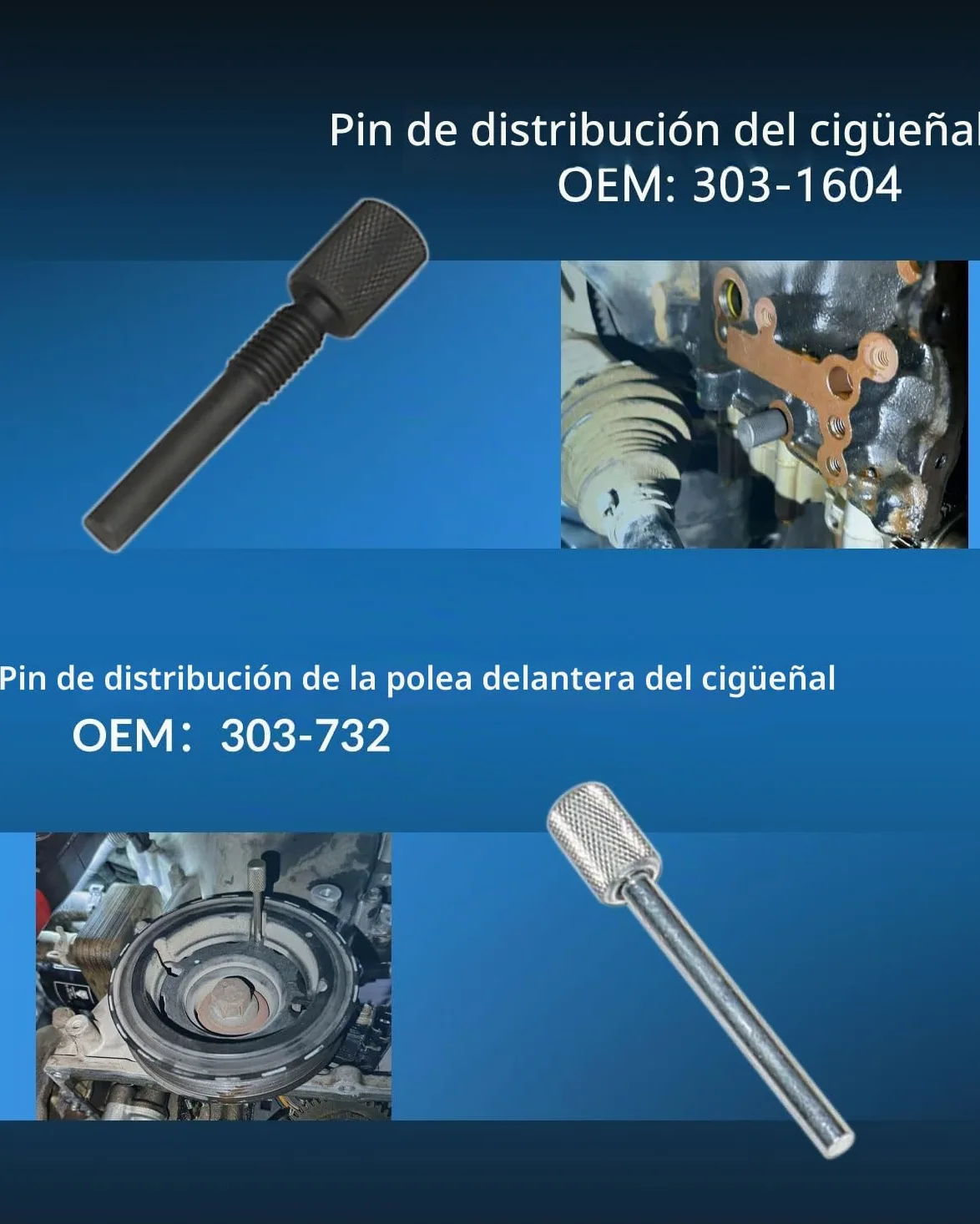 DPTOOL Herramienta de Bloqueo del cigüeñal de sincronización del árbol de levas Compatible con Motor de Gasolina Ford 1.0L Ecoboost última versión de 2018 Reemplazo 303-1661, 303-1643