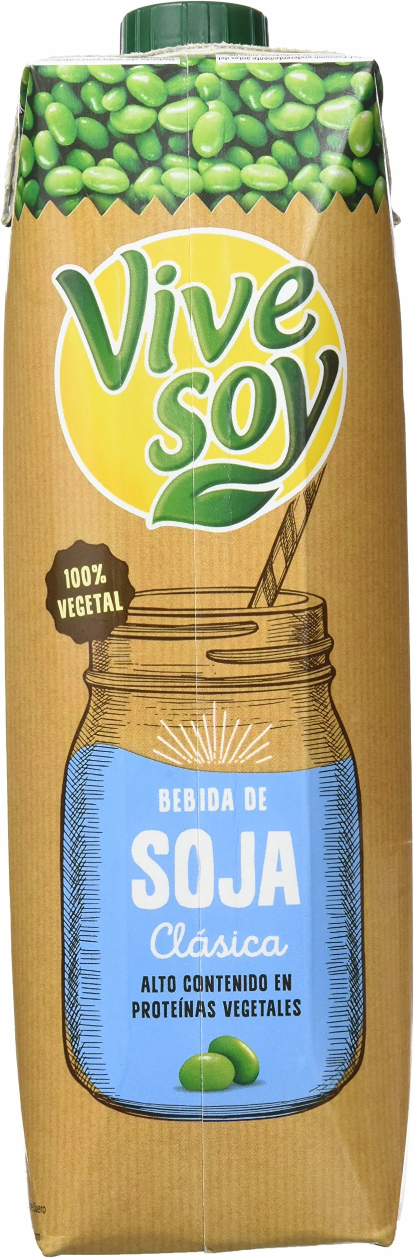 Vivesoy Bebida de Soja Natural Pack de 6 x 1 L