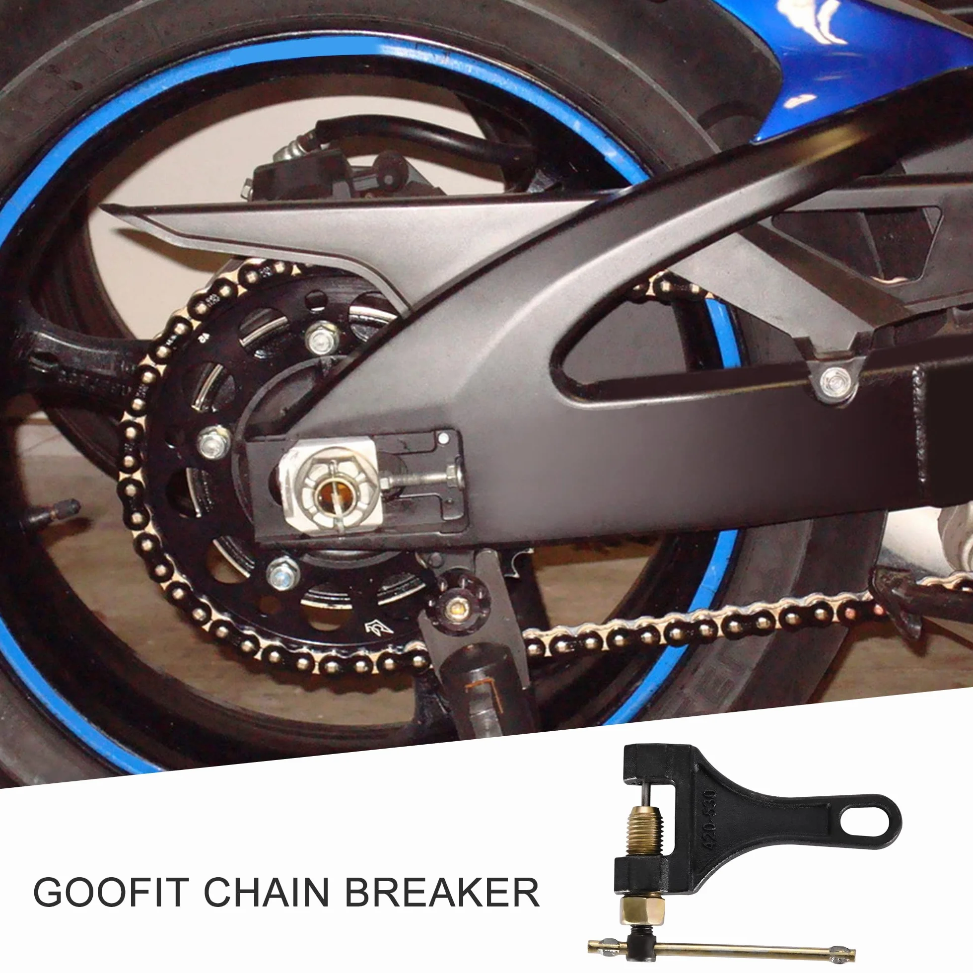 GOOFIT Chain Breaker Replacement For #428 520 525 528 530 Chain Tool Dirt Bike Bicycle ATV