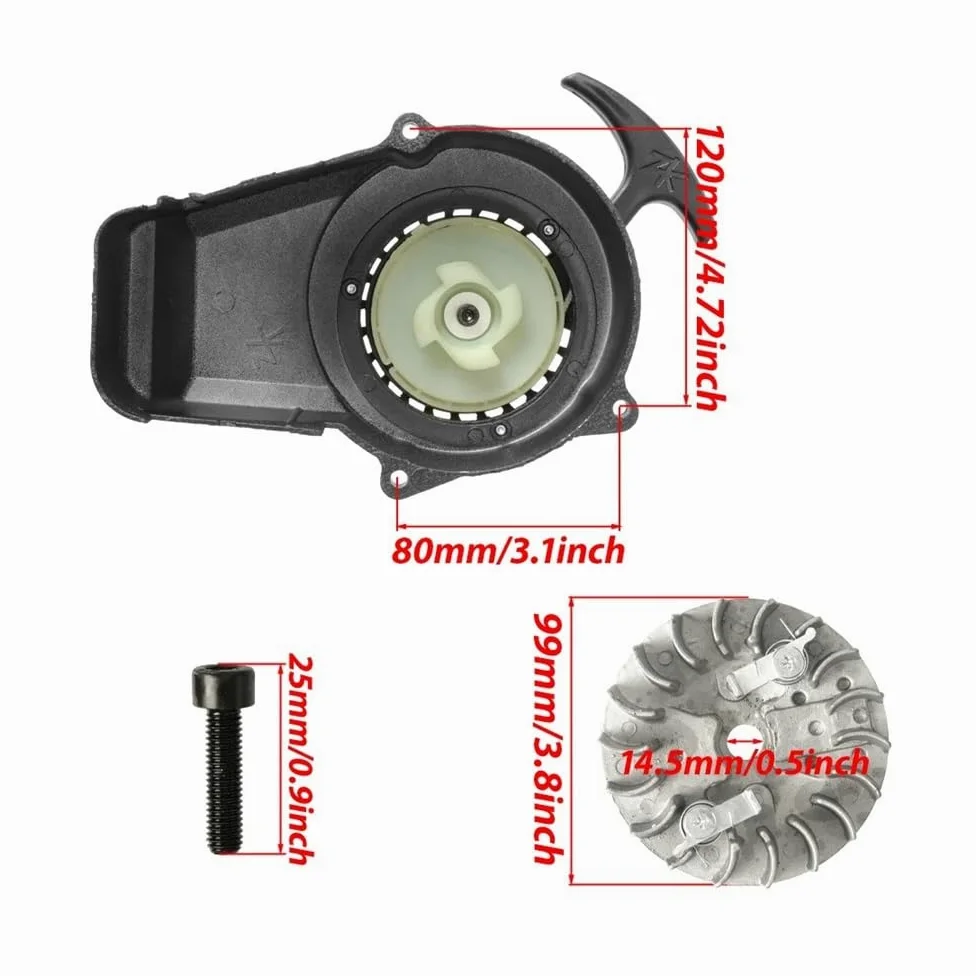 Juego de bobinas encendido volante arranque retroceso motor 2 tiempos for series 47cc 49cc 50cc(With Flywheel)