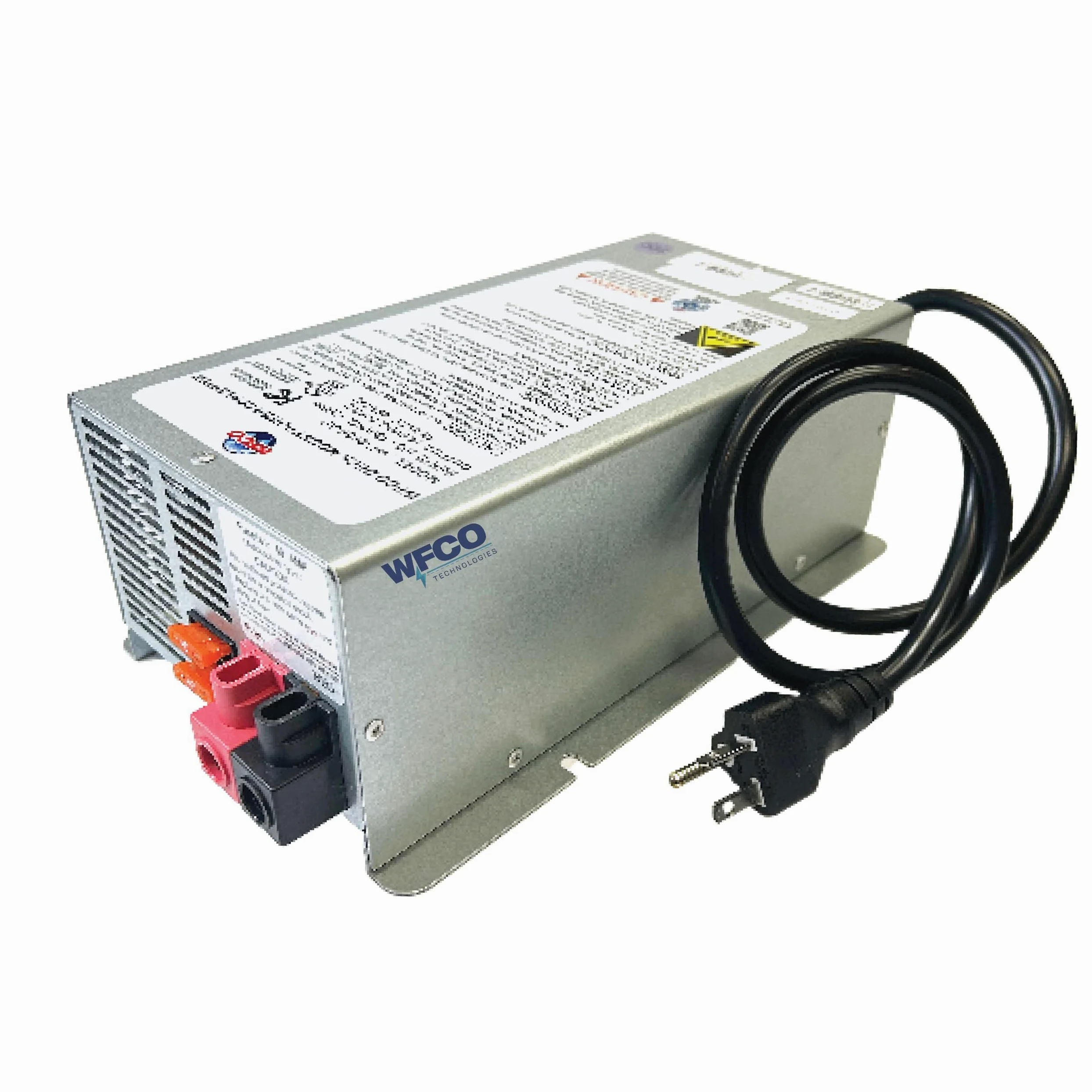 WFCO Arterra WF-9865-AD-CB Convertidor/Cargador - Montaje en Cubierta - Salida CC de 65 amperios (Cable de alimentación de CA de 20 amperios), Gris