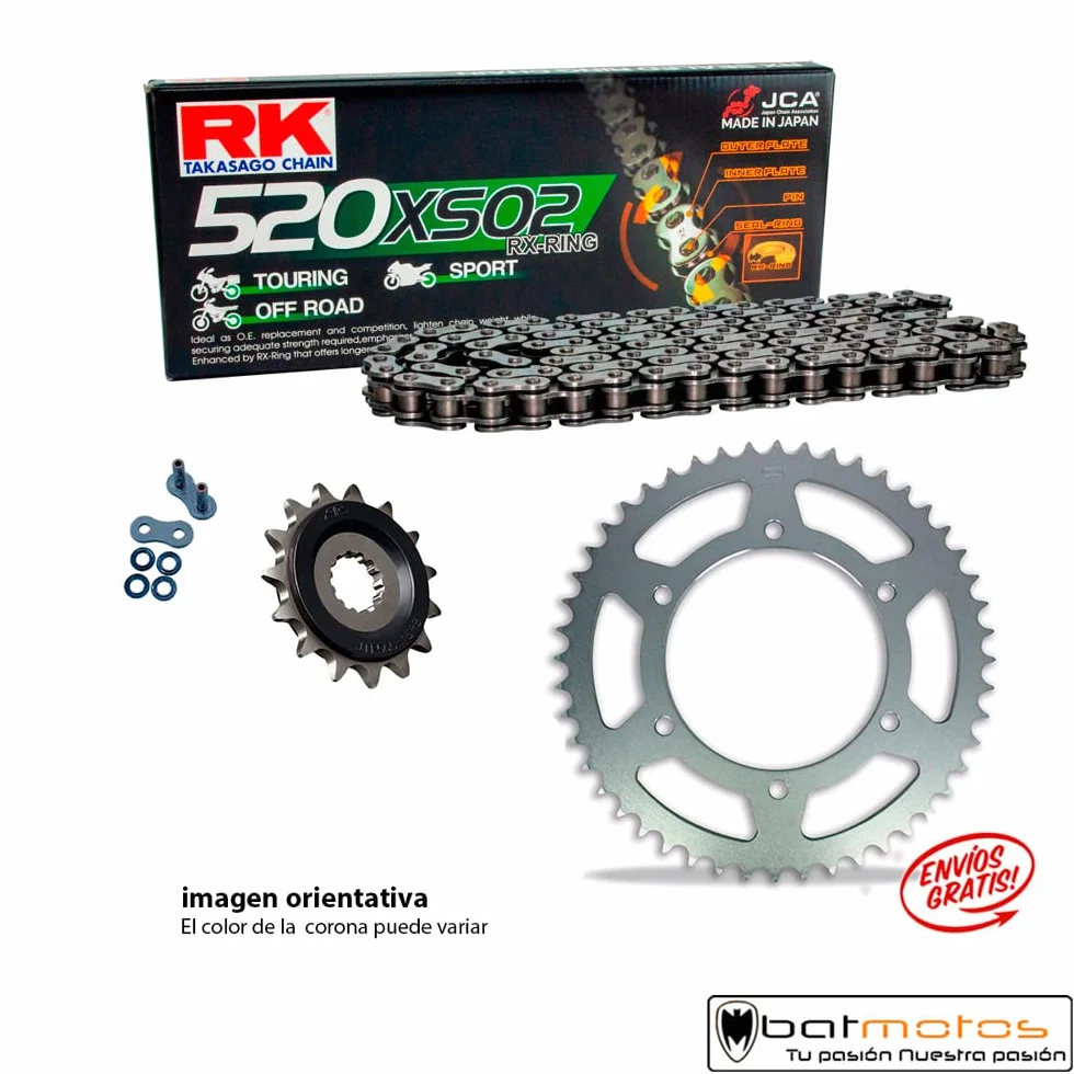 Kit de Transmision RK compatible con Kawasaki Versys 650 2007-19 15-46/114
