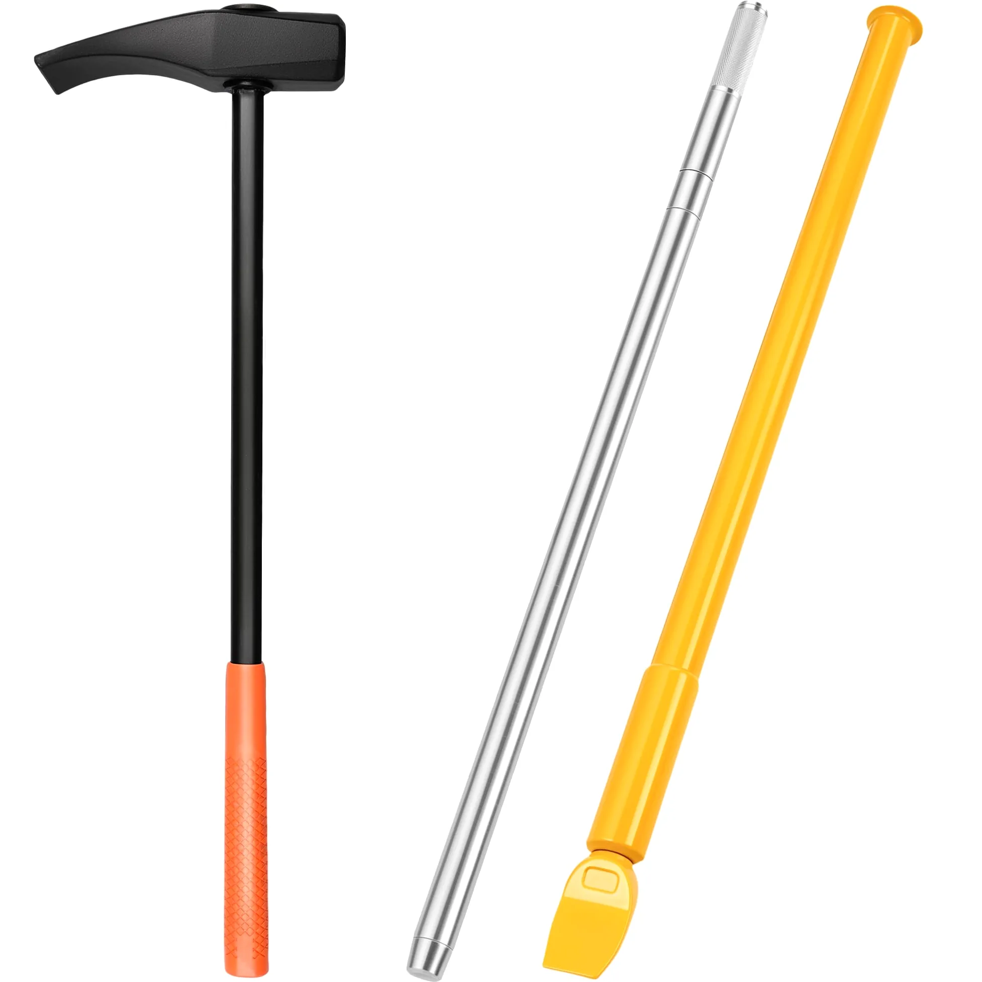 Kit de martillo deslizante para romper cuentas de neumáticos, herramienta portátil de 46.3 pulgadas para cambiar neumáticos con martillo de pato y juego de palanca de neumáticos para coche, camión