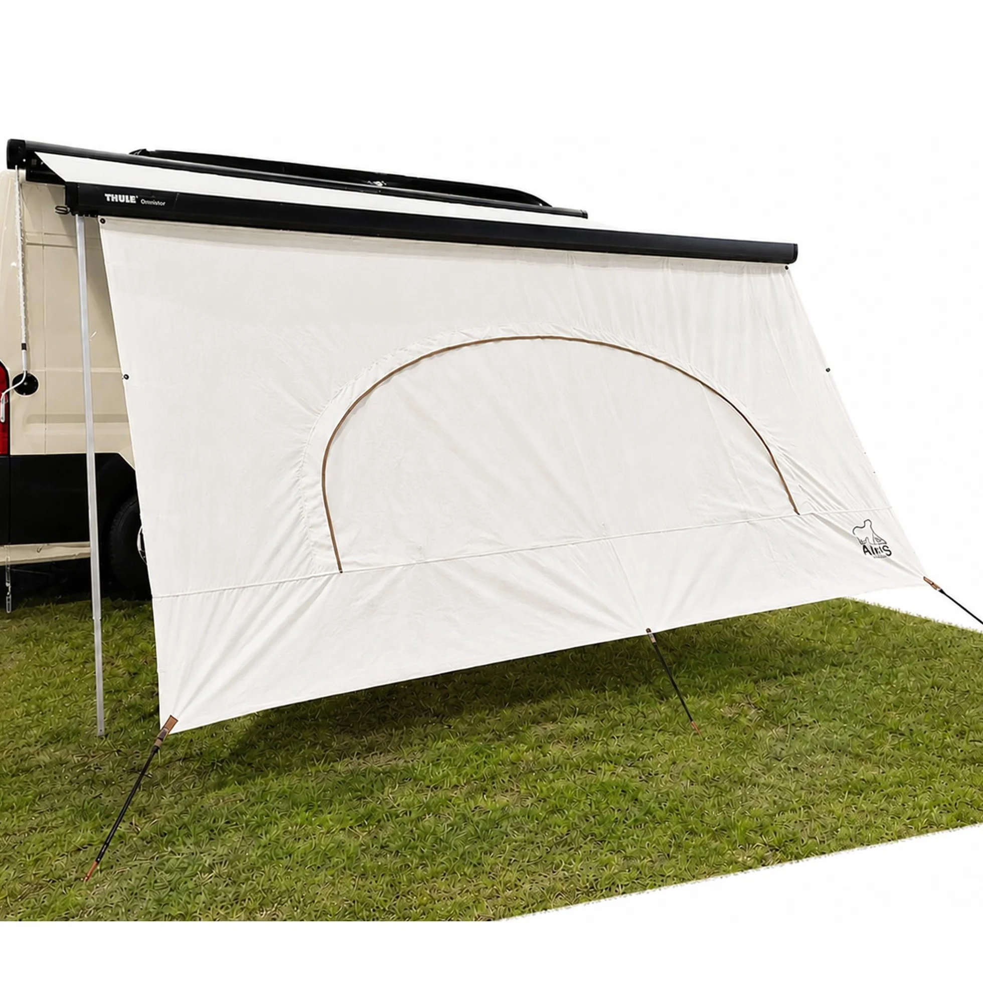 AIRIS - Parasol para autocaravana - Protección eficaz de algodón repelente al agua, fácil de montar, compatible con toldos Thule, Fiamma y Dometic (253 x 185)