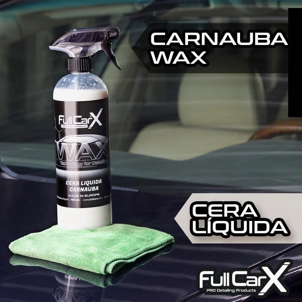 AutoFullCar – Wax Technology 5L Cera Carnauba Líquida para Coche | Acabado Brillante Profesional, Coating Protector Duradero y Efecto Hidrofóbico que Repele Agua y Suciedad