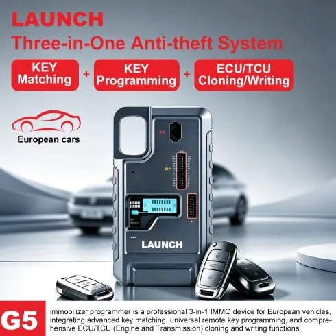 X-431 G5 PROG5 Programador IMMO 3 en 1 para vehículos europeos, compatible con coincidencia de teclas/programación ECU/TCU Clonación y actualización de escritura de XPROG3