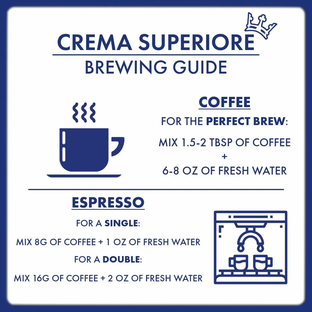 Caffè Borbone Café en Grano Crema Superiore Intensidad 7/10 Mezcla Potente y Refinada 1kg