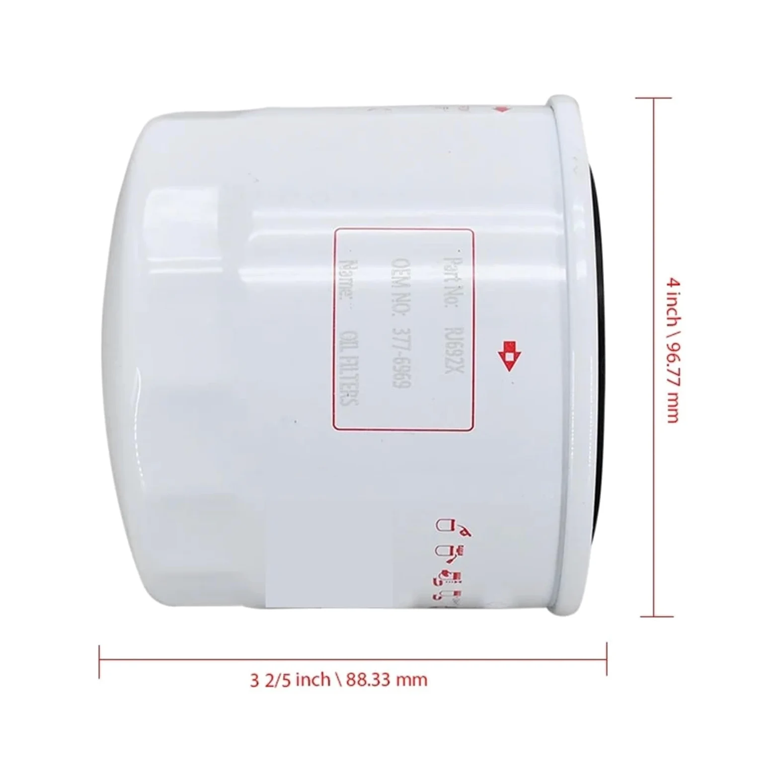 17321-32430 Filtro de aceite compatible con tractor L39 L45 L405