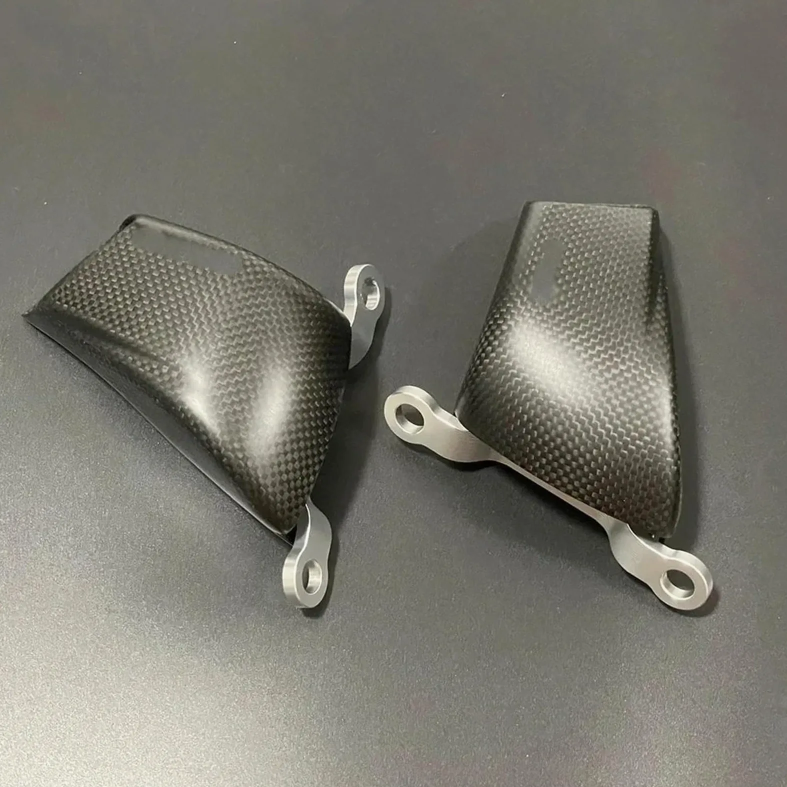 Conductos de refrigeración de aire de pinza Cubierta del radiador de la pinza del conducto de aire del freno delantero de motocicleta compatible con DUCATI PANIGALE V4 V4S Streetfighter V4/V4S(Gloss)